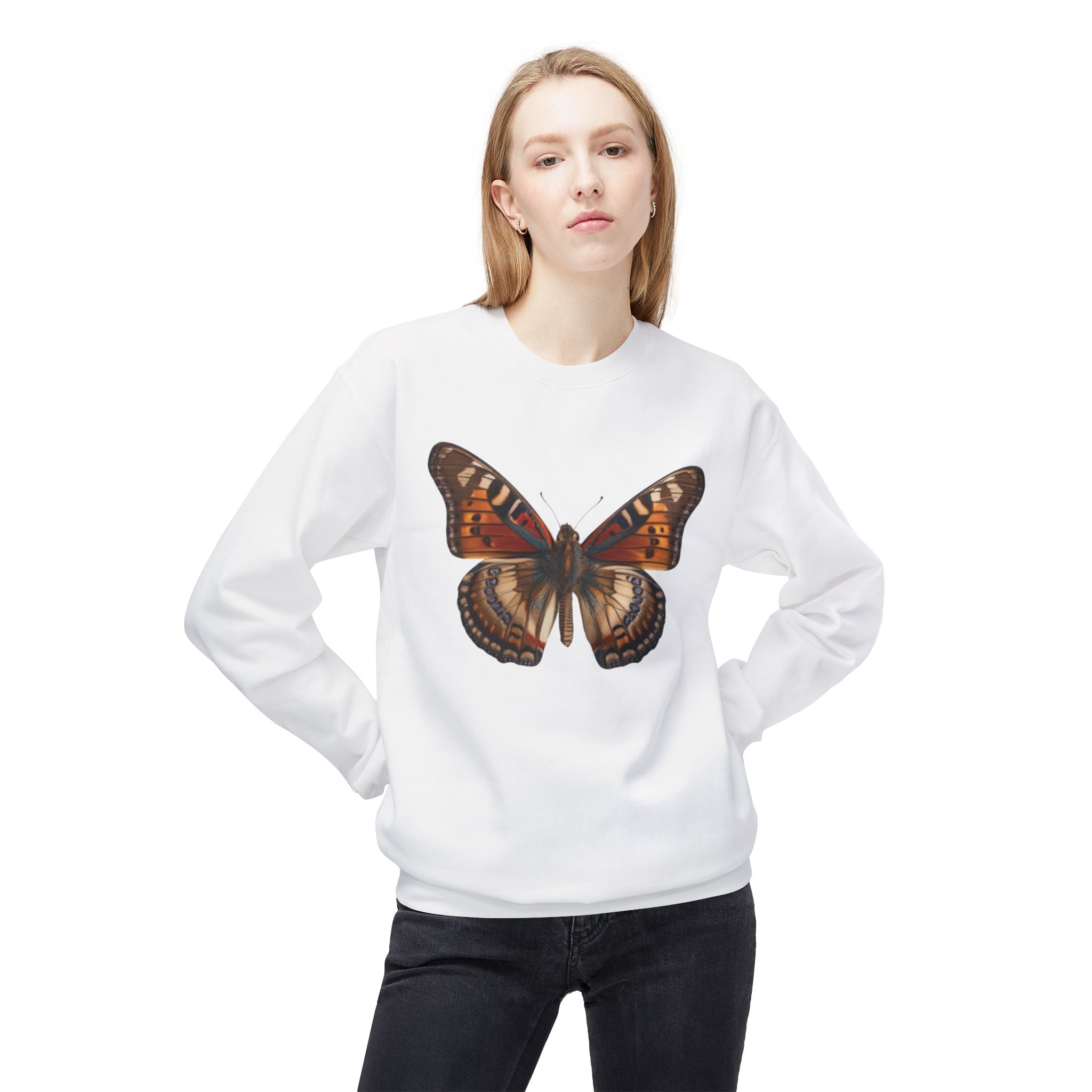 Butterfly Crewneck Sweatshirt for Women 