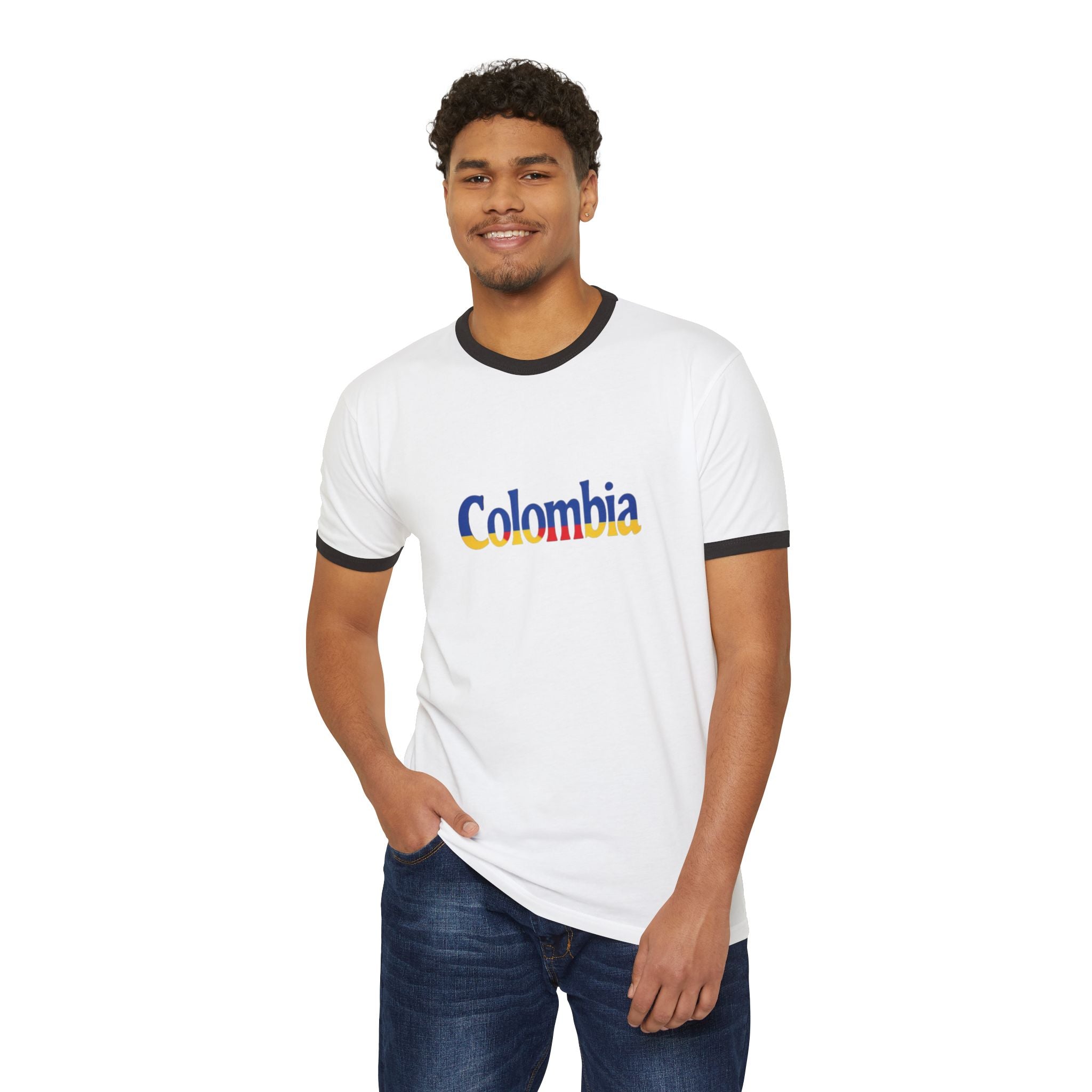 Camiseta unisex de algodón con cuello redondo de Colombia