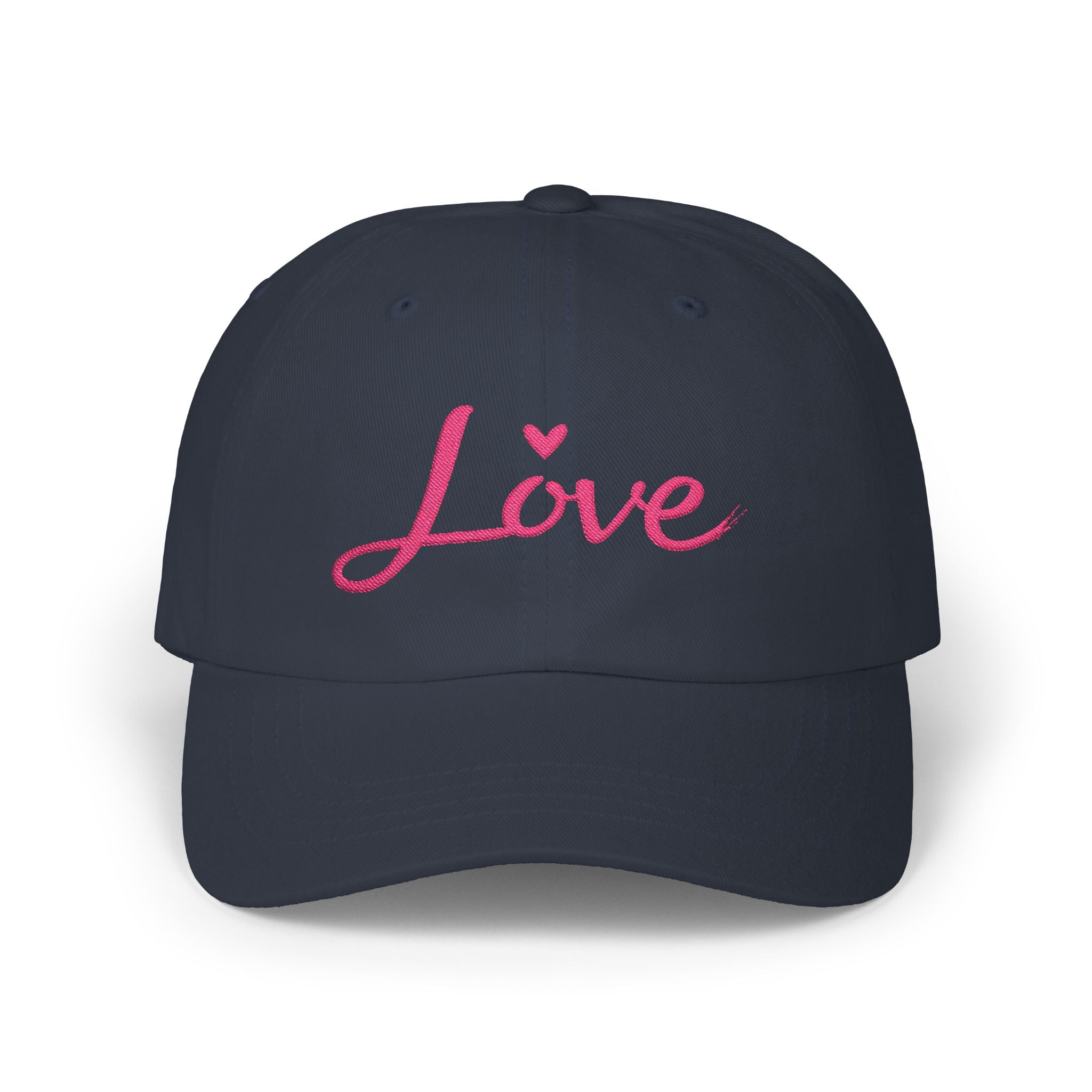 Love Embroidered Classic Cap — Casual Stylish Hat, Gift for Him or Her