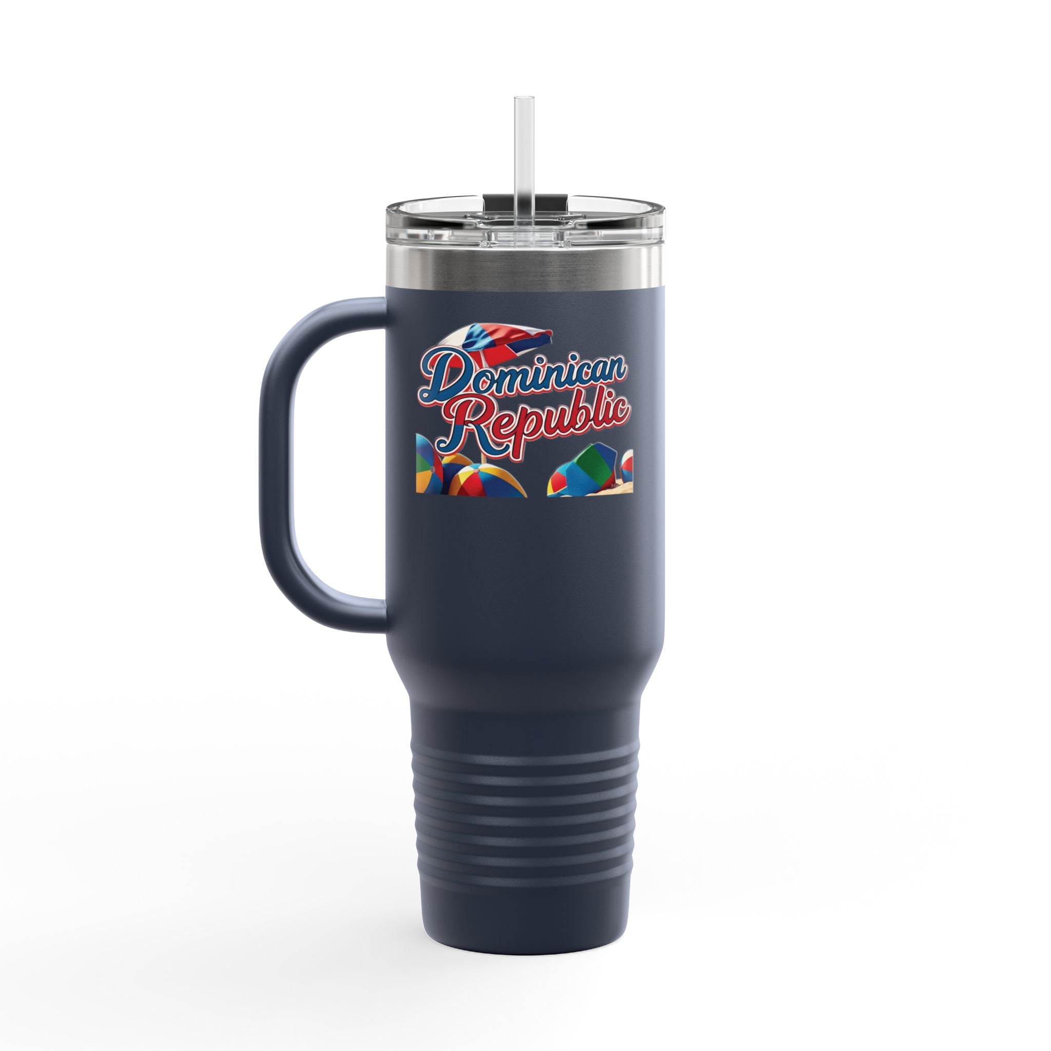 Taza térmica de viaje de República Dominicana - 40 Oz  Perfecta para la playa y viajes