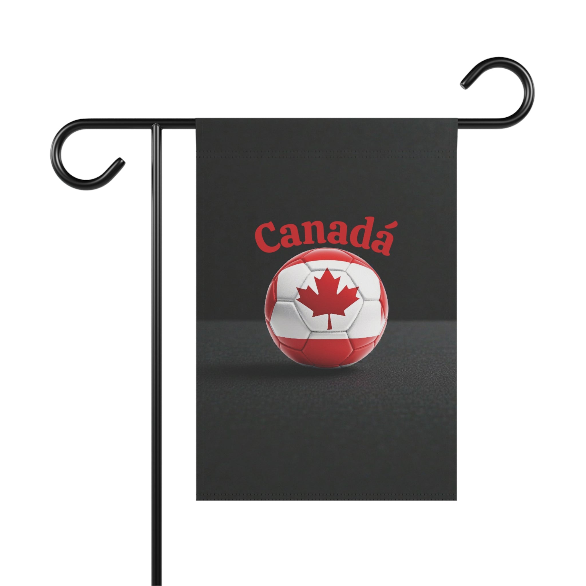 Canada Soccer Garden Flag – Maple Leaf Soccer Ball Garden Banner