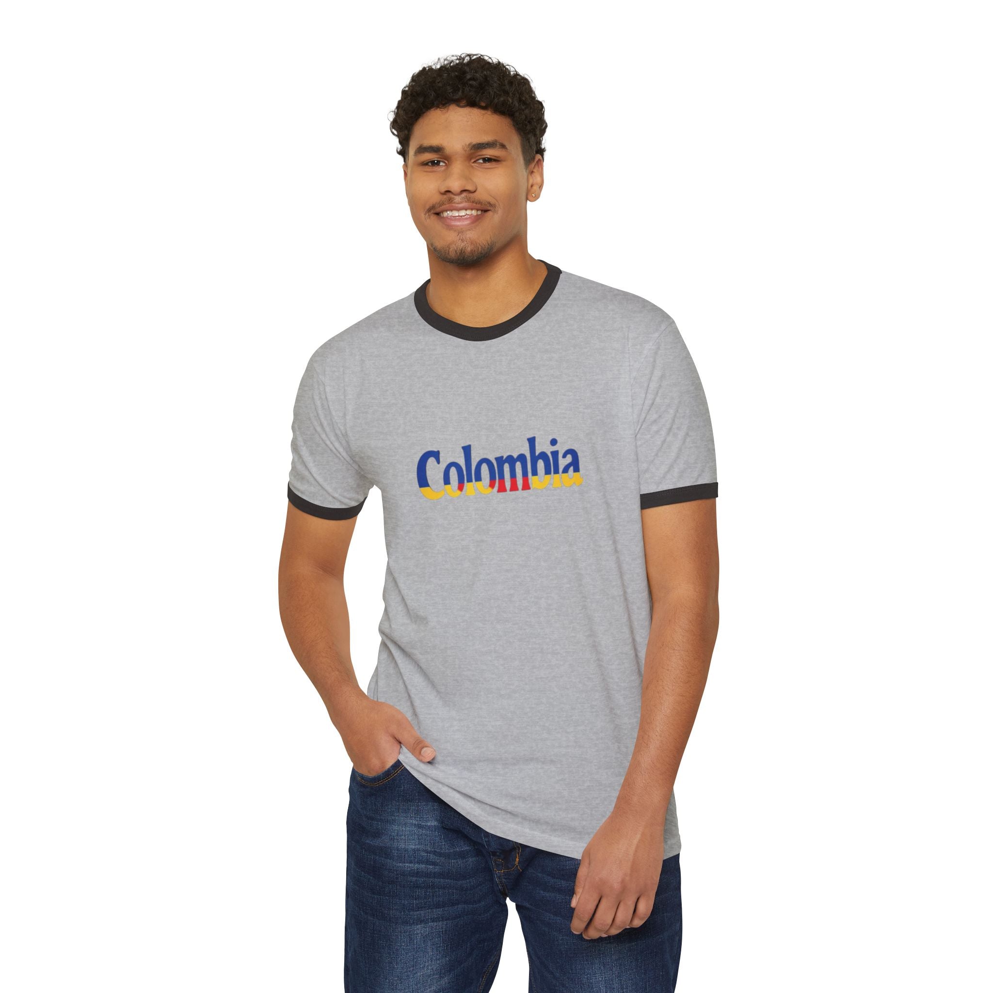 Camiseta unisex de algodón con cuello redondo de Colombia