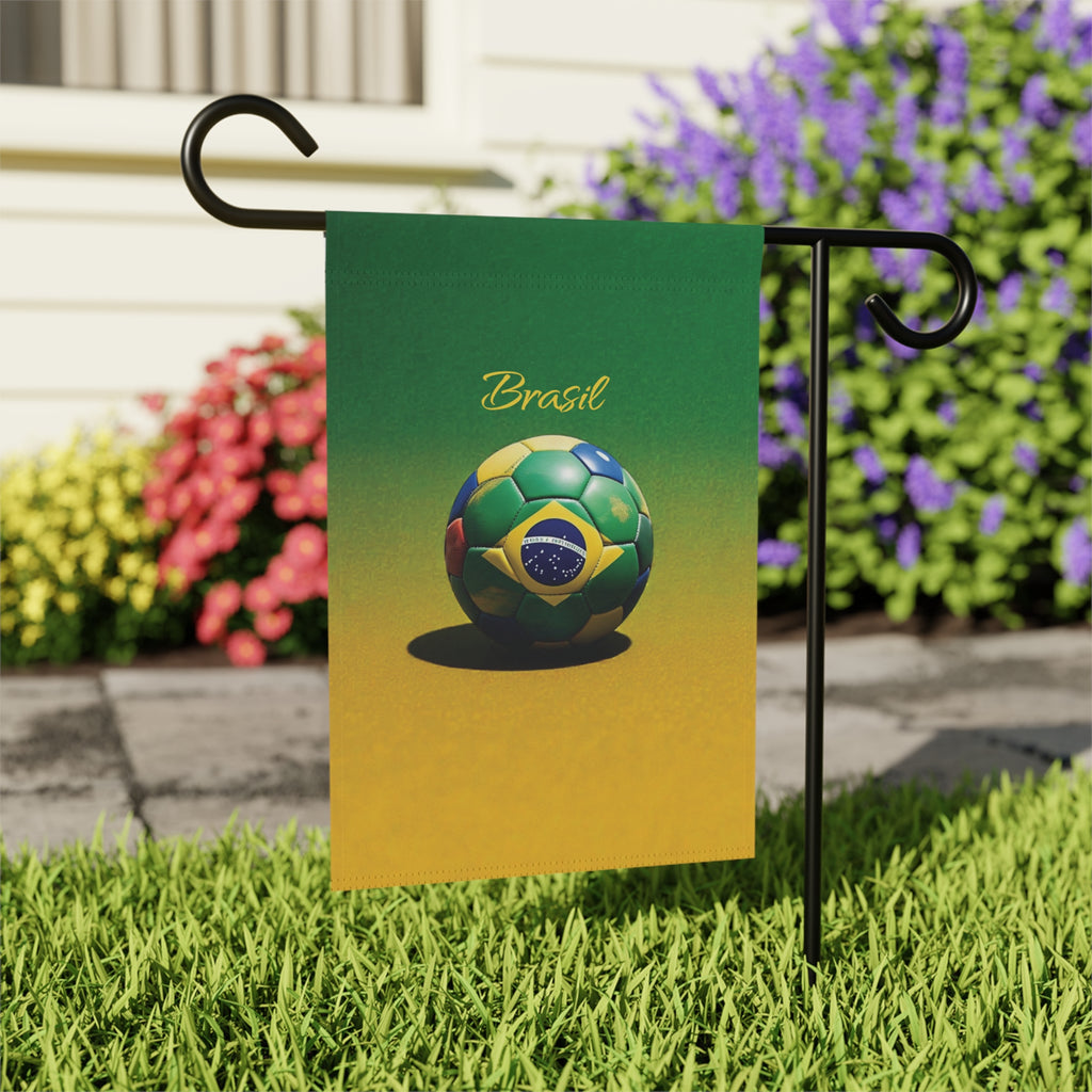 Brasil Soccer Garden Flag — Brazil Football Ball Garden Banner