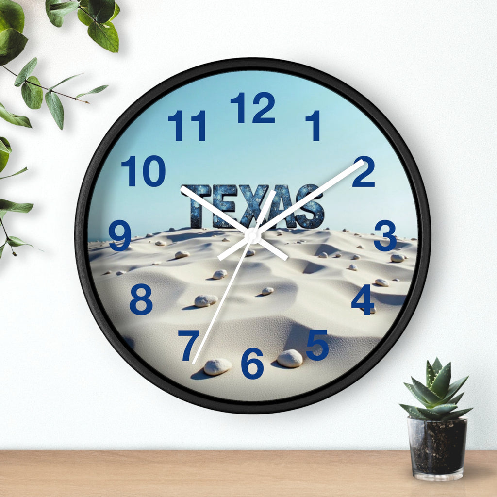 Texas Desert-Themed Wall Clock, Unique Home Décor, Gift for Texas Lovers, Beach Vibe Clock, Country Home Accent