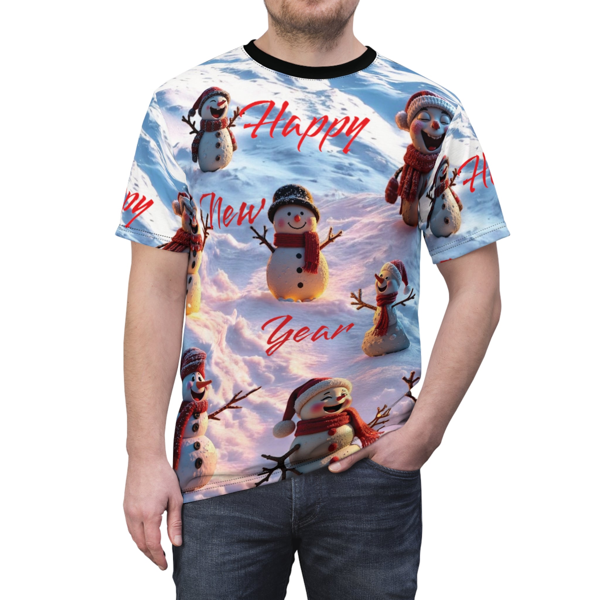 New Year Snowmen Unisex Tee