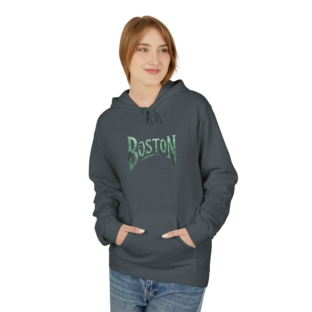 Cozy Boston Fleece Hoodie, Perfect Gift for College Students, Travel Essential, Casual Wear, Boston Souvenir, Unisex Apparel
