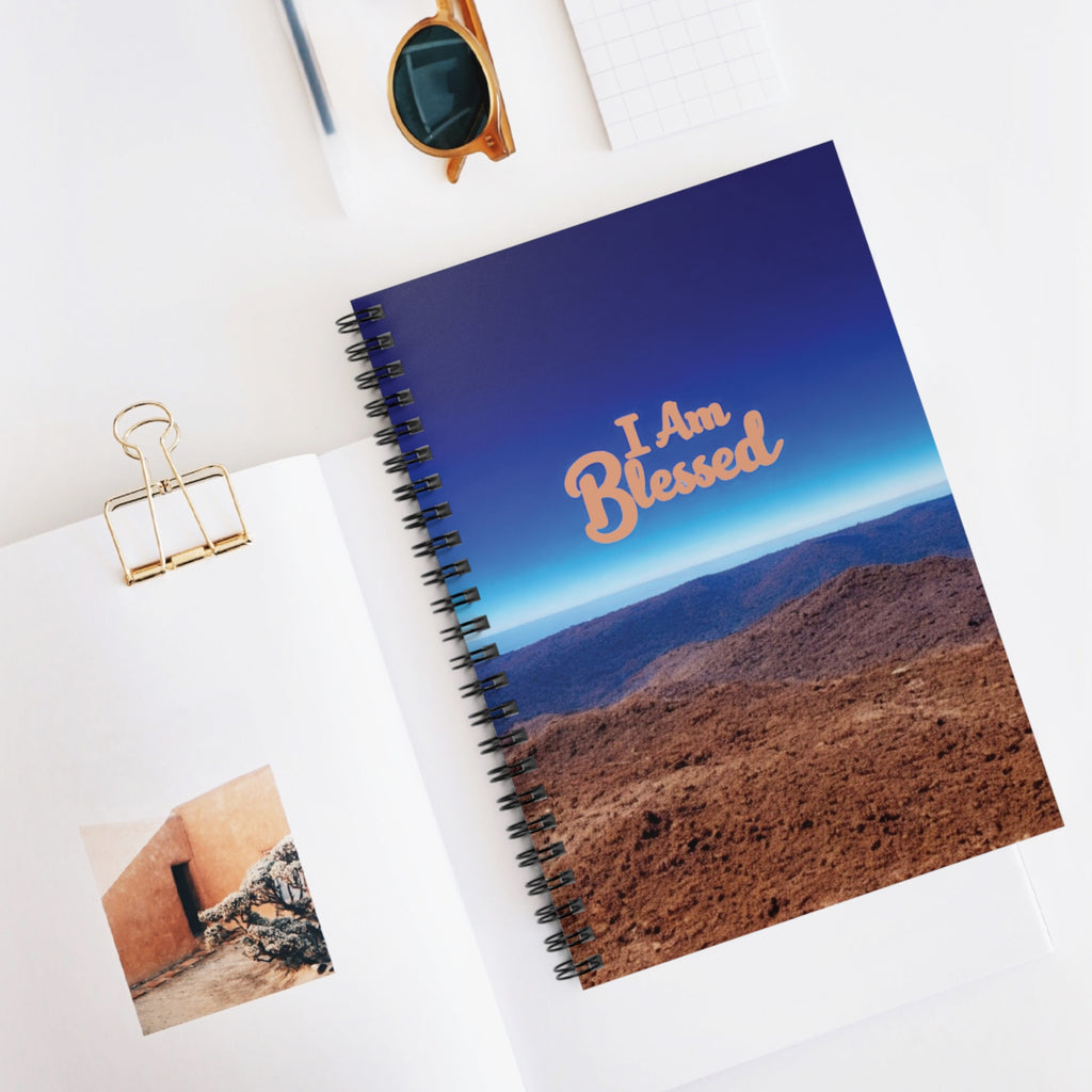 Spiral Notebook - I Am Blessed, Inspirational Journal, Gratitude Notebook, Gift for Students, Motivational Diary, Office Supplies