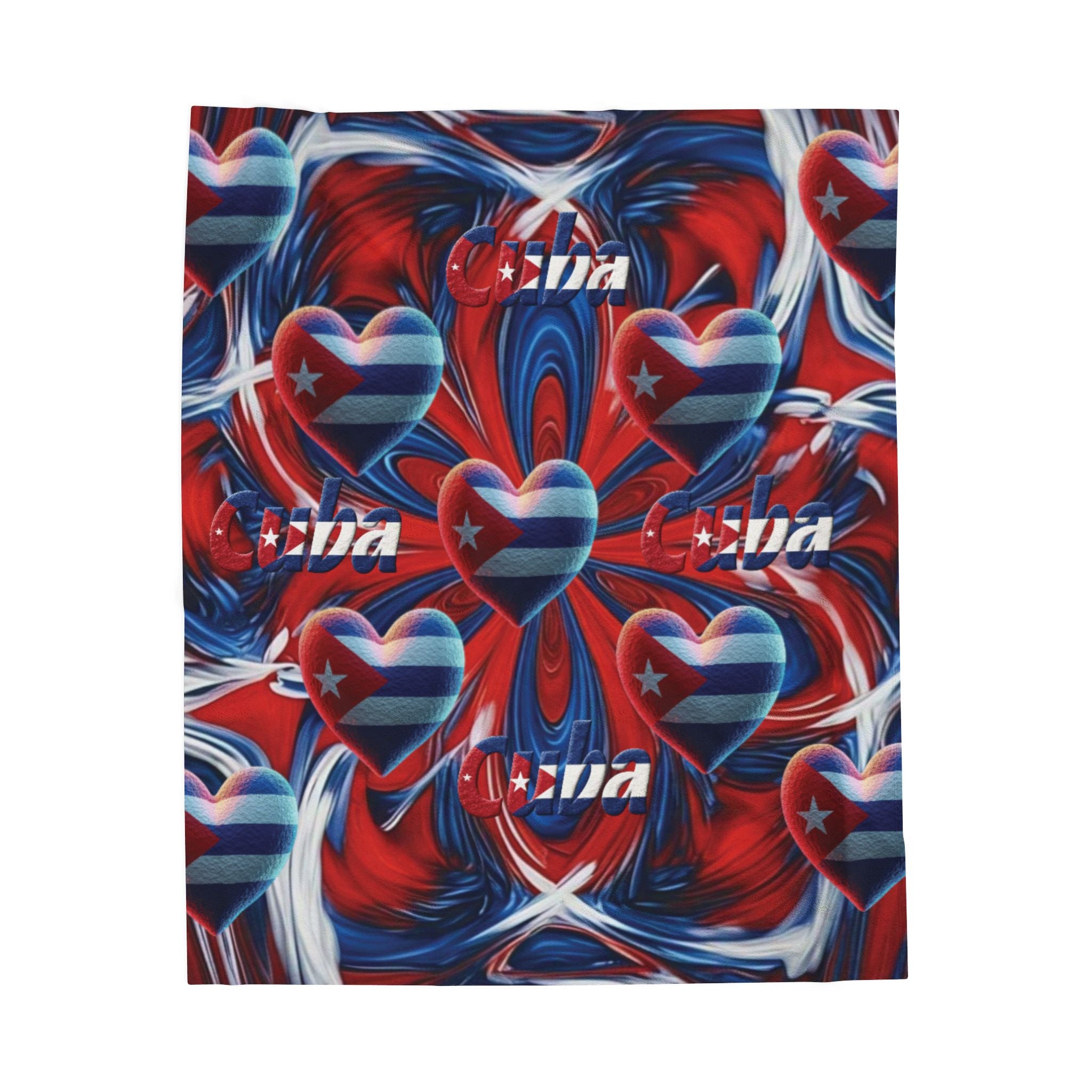 Manta de terciopelo de felpa - Diseño cubano - Regalo acogedor y cálido para el hogar - Manta personalizada