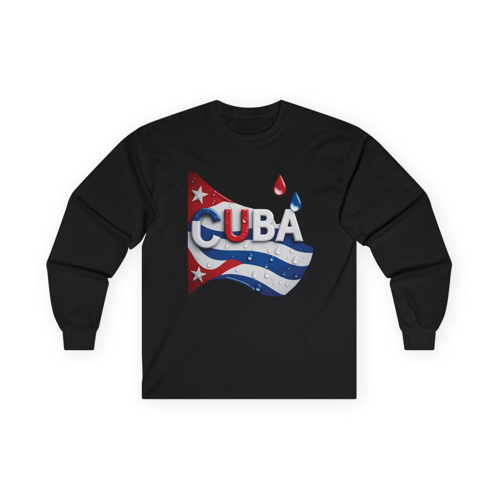 Camiseta de manga larga con la bandera de Cuba