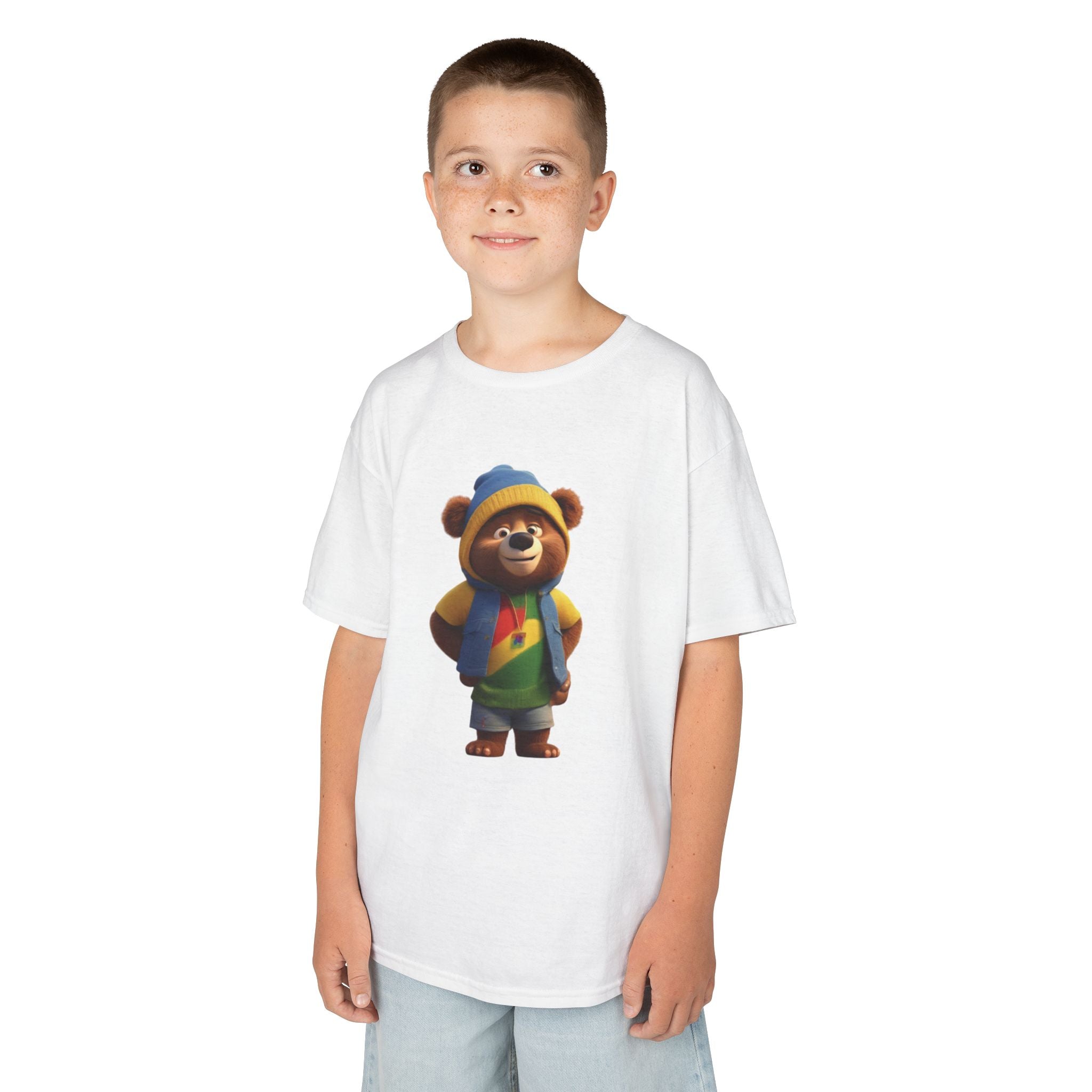 Kids T-Shirt Bear Image Funny Gift for Christmas or Birthdays 