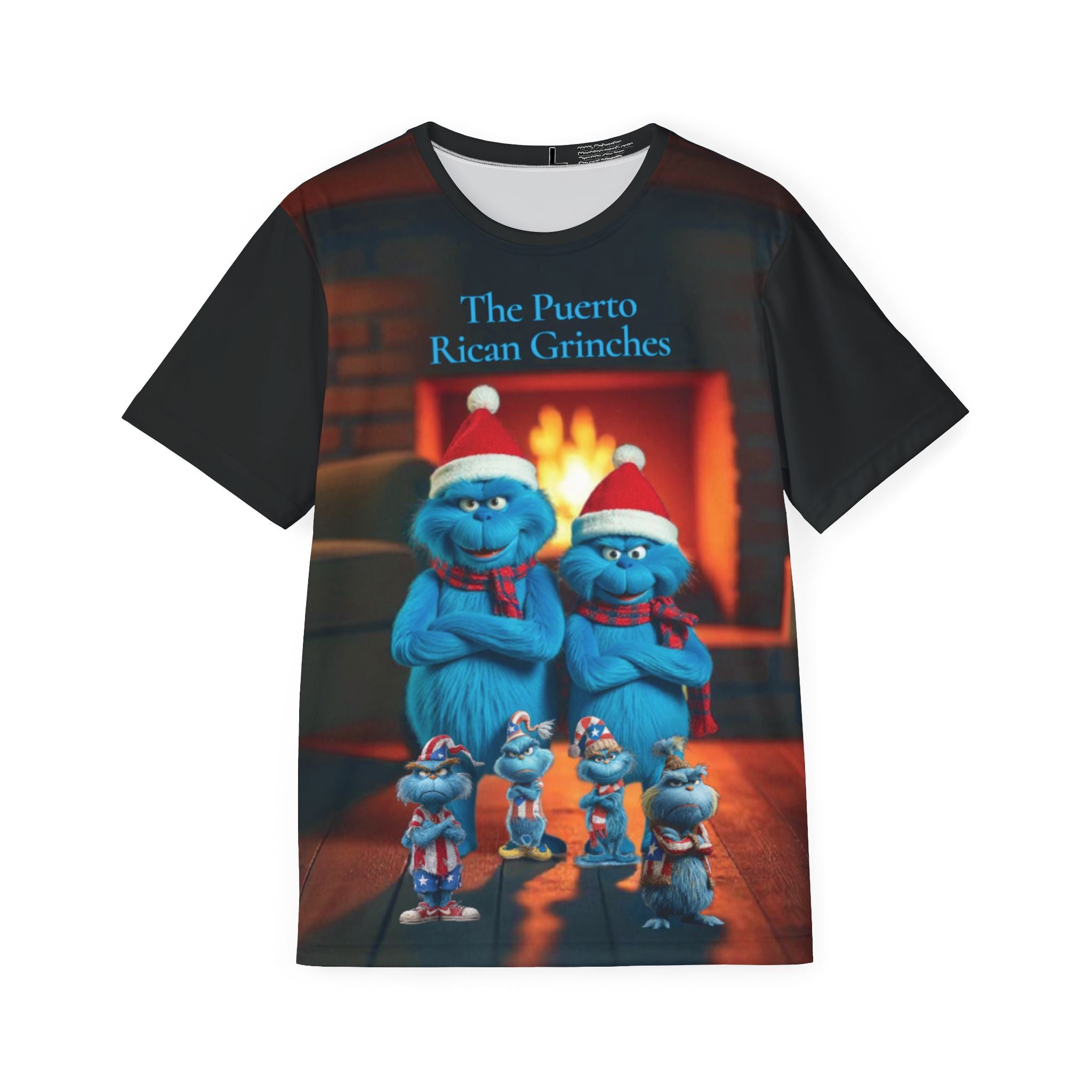 Men's Holiday Jersey - 'The Puerto Rican Grinches' Festive Graphic Tee