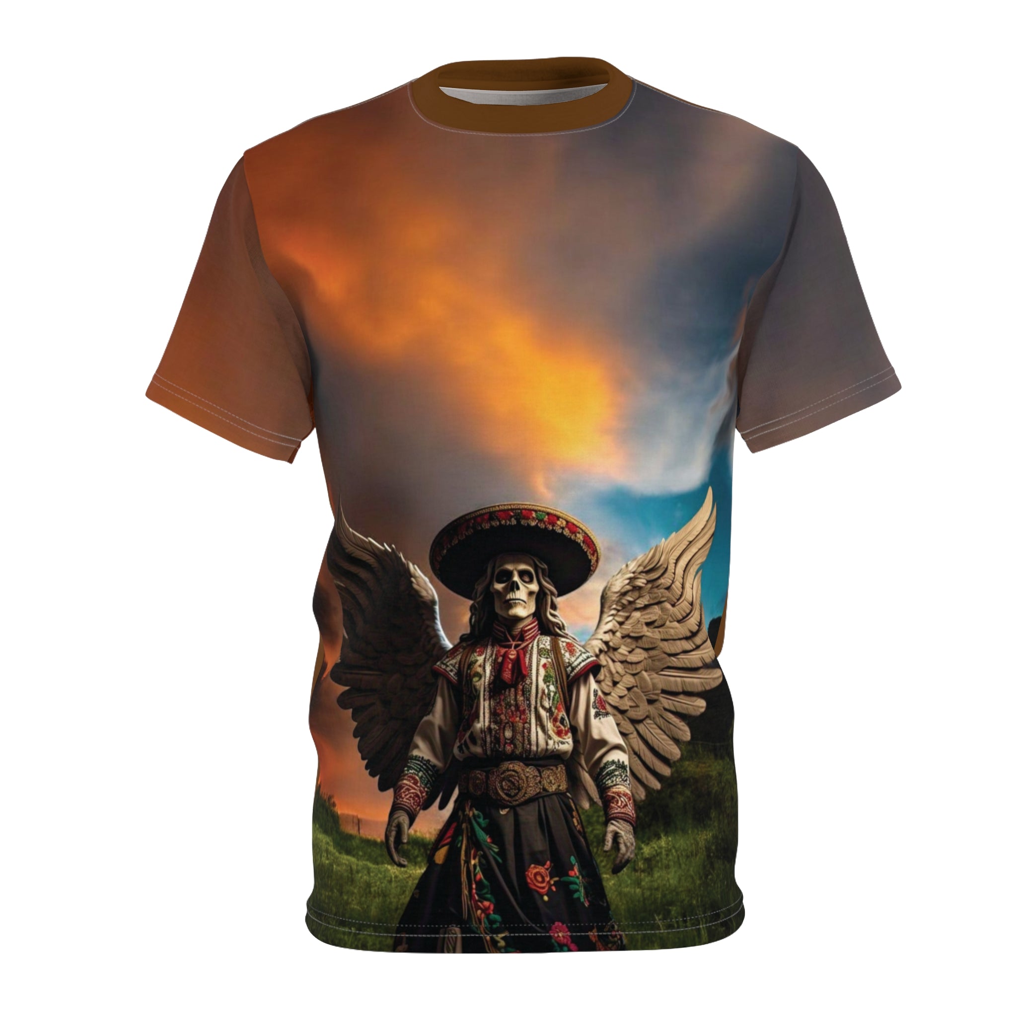 Camiseta “Catrina Alada” Atardecer – Arte Mexicano