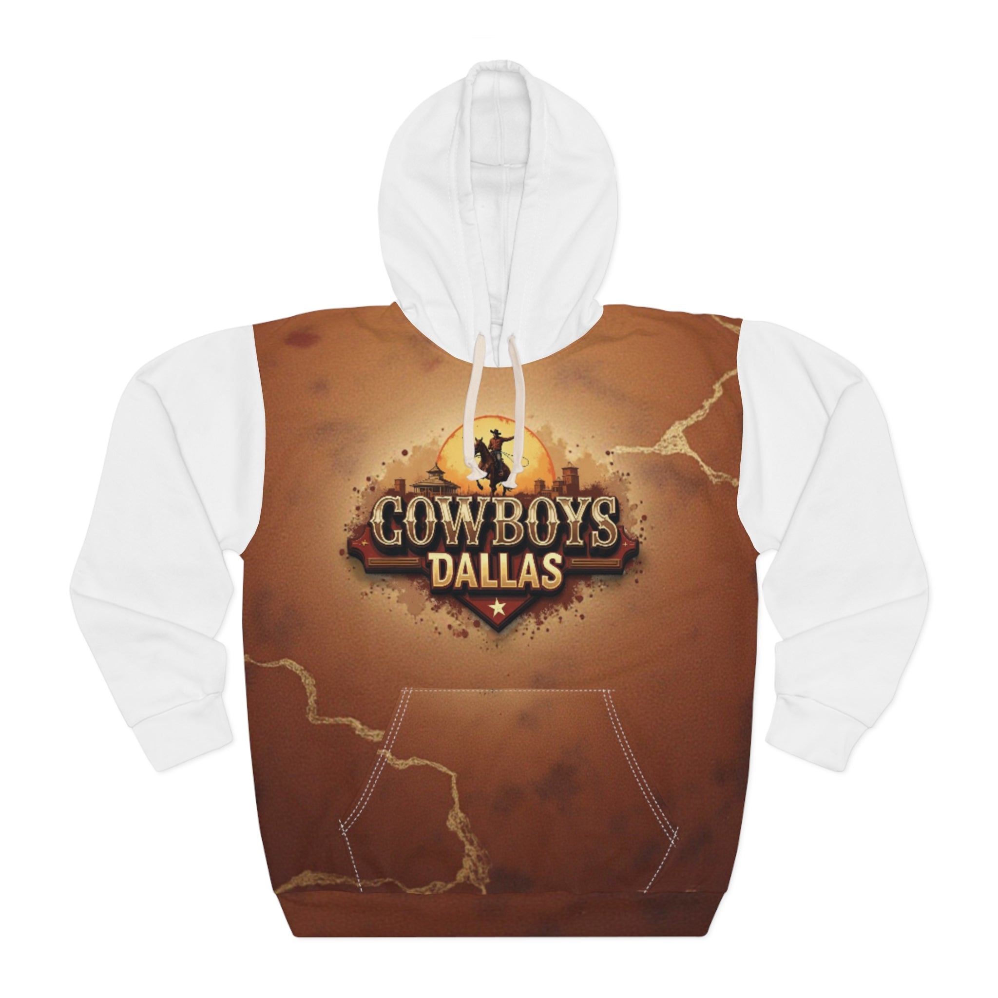 Dallas Unisex Pullover Hoodie, AOP Sweatshirt, Team Apparel, Sportswear, Casual Outfit, 