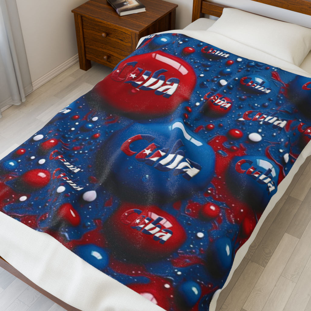 Manta de felpa de terciopelo - Diseño cubano