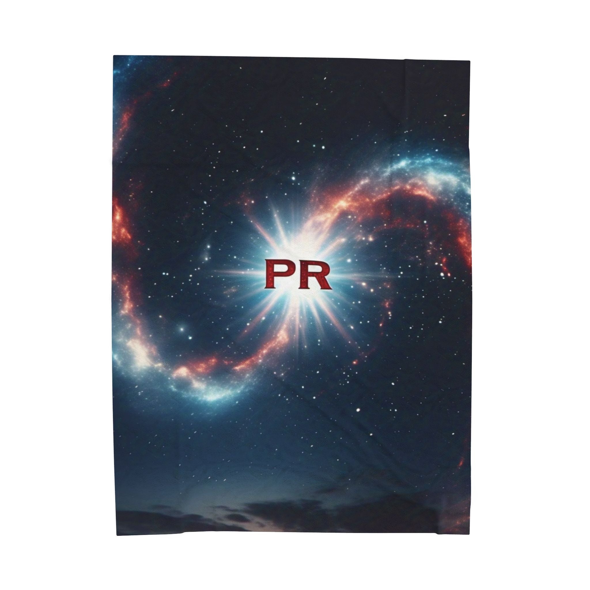Galaxy Nebula Velveteen Plush Blanket – PR Monogram Space Throw