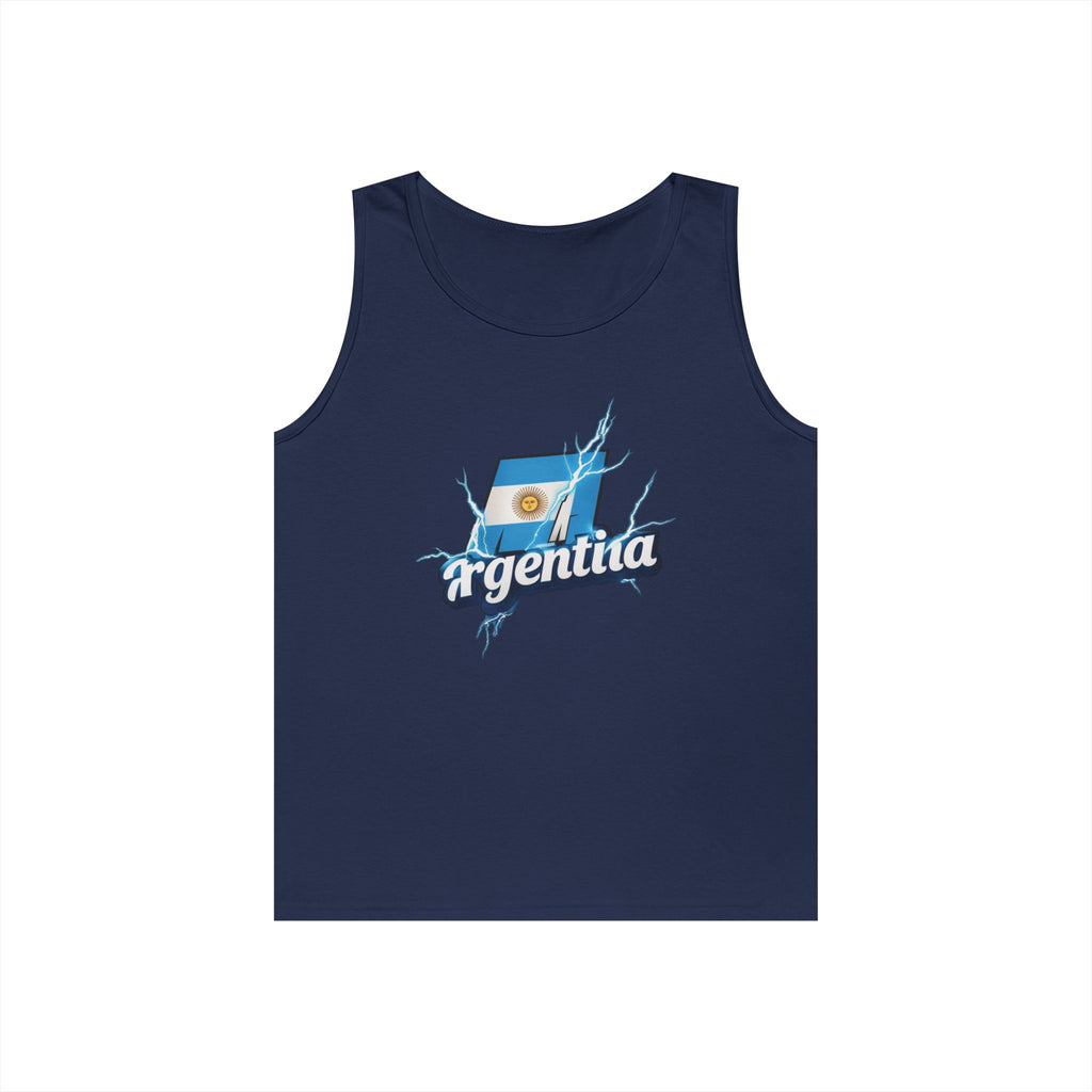 Camiseta unisex de algodón grueso con gráfico de Argentina Lightning