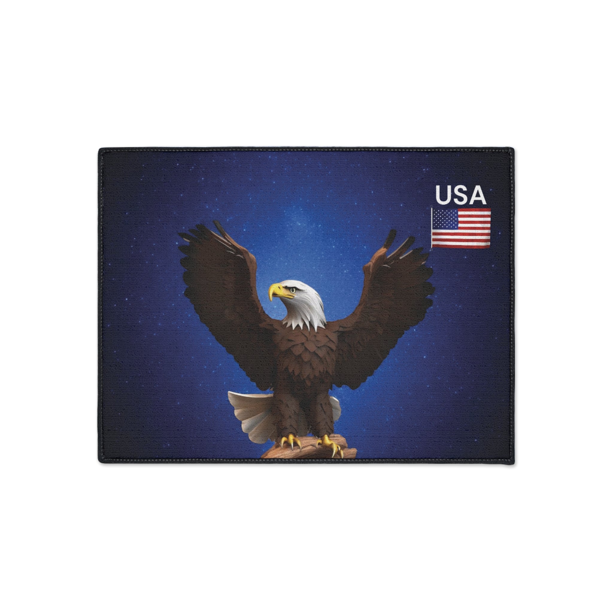 Rug - Eagle and landscape under the stars and American flag