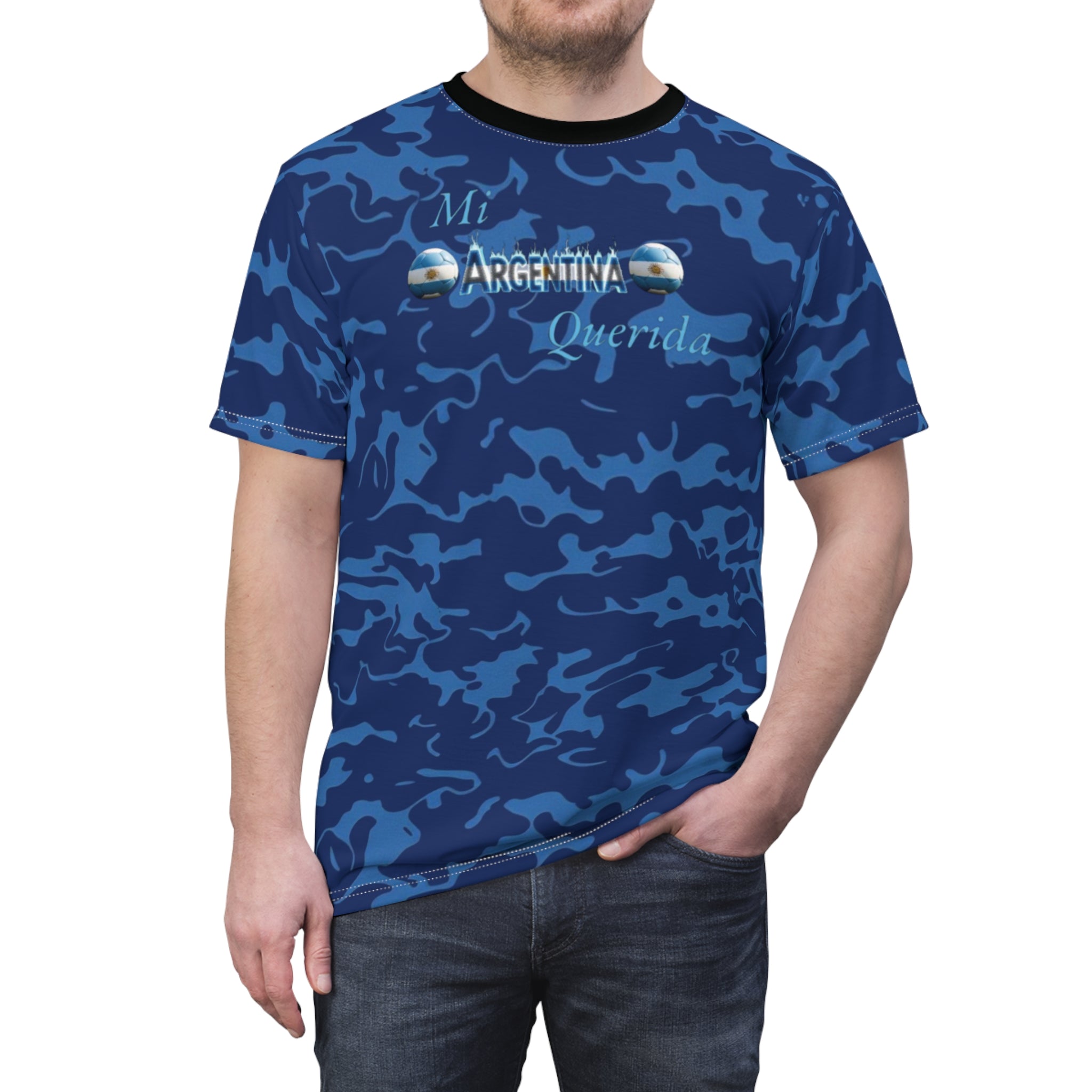 Camiseta unisex de camuflaje de Argentina: ropa informal para aficionados y viajeros