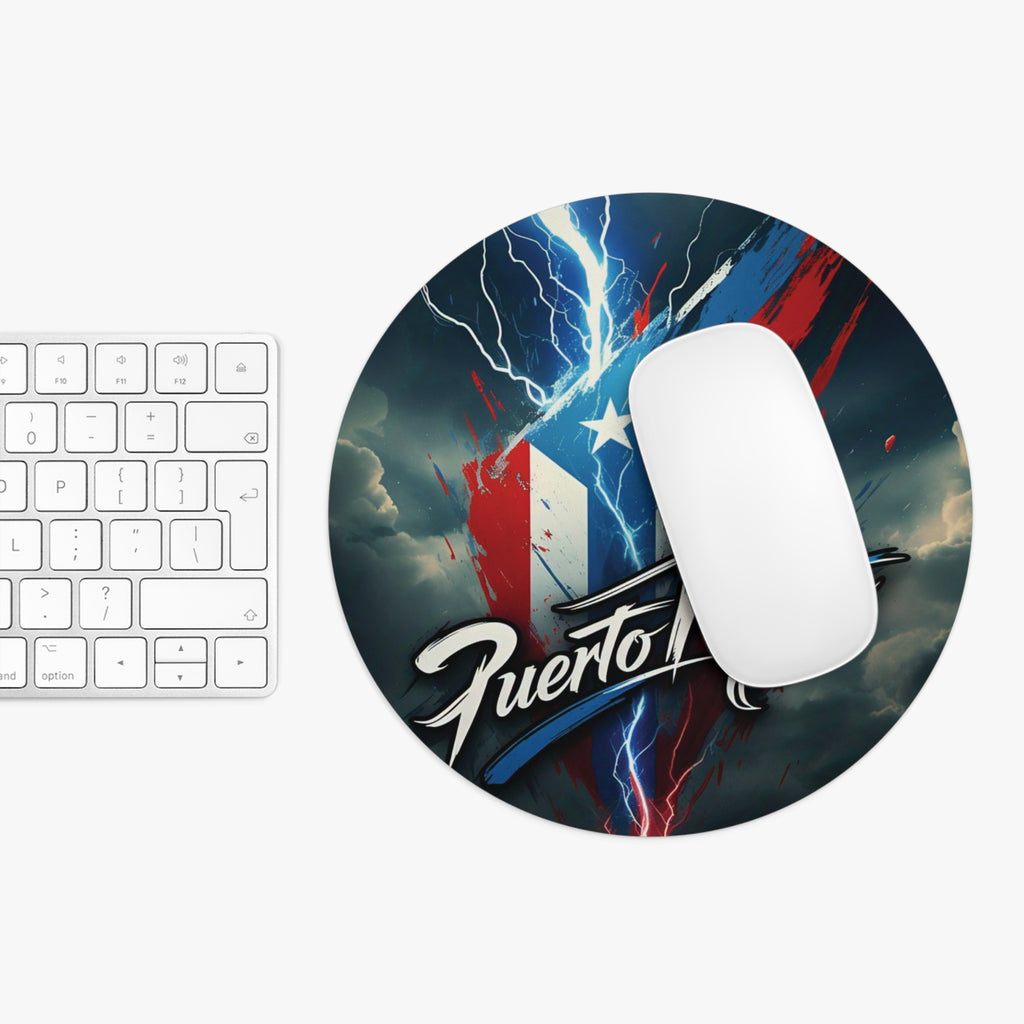 Alfombrilla de ratón con diseño de Puerto Rico Lightning: elegante accesorio para juegos con un diseño vibrante