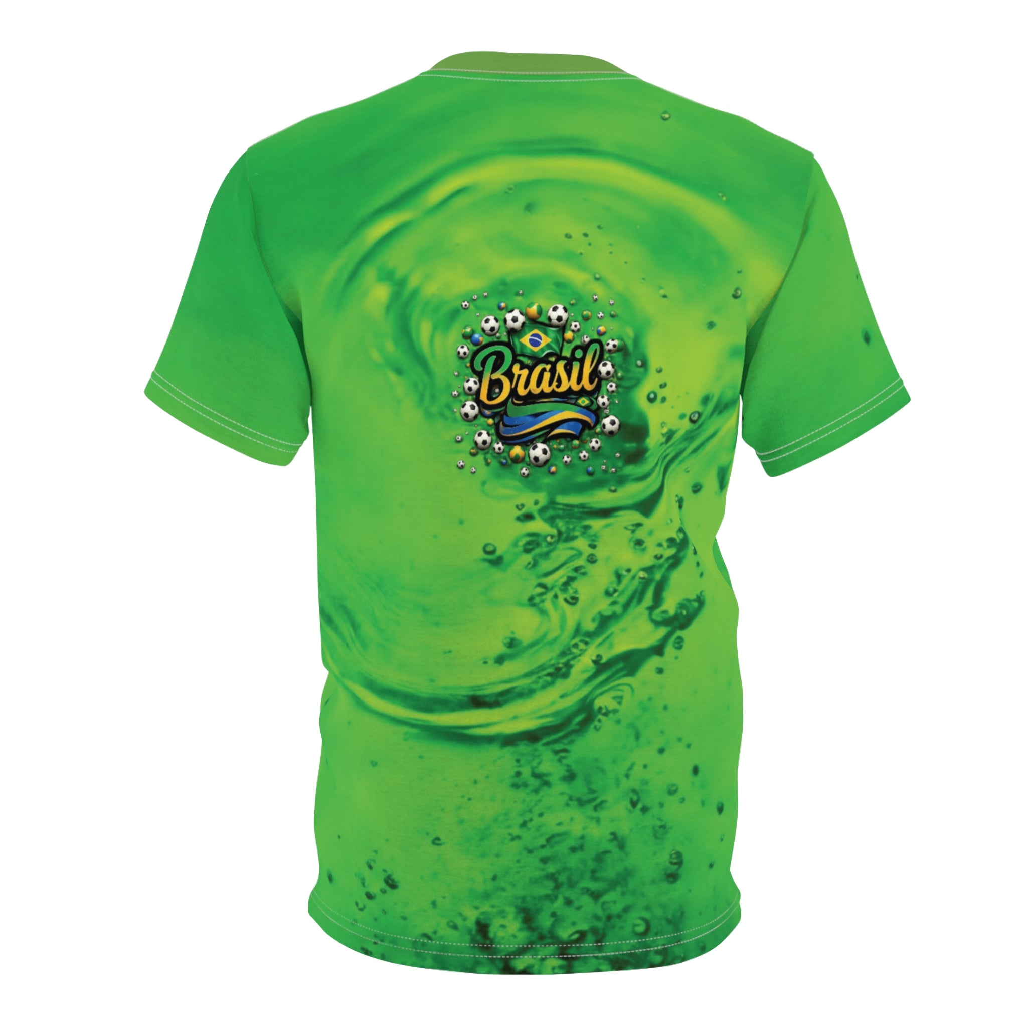 Camiseta de futebol Vibrant Brasil - Camiseta unissex com corte e costura