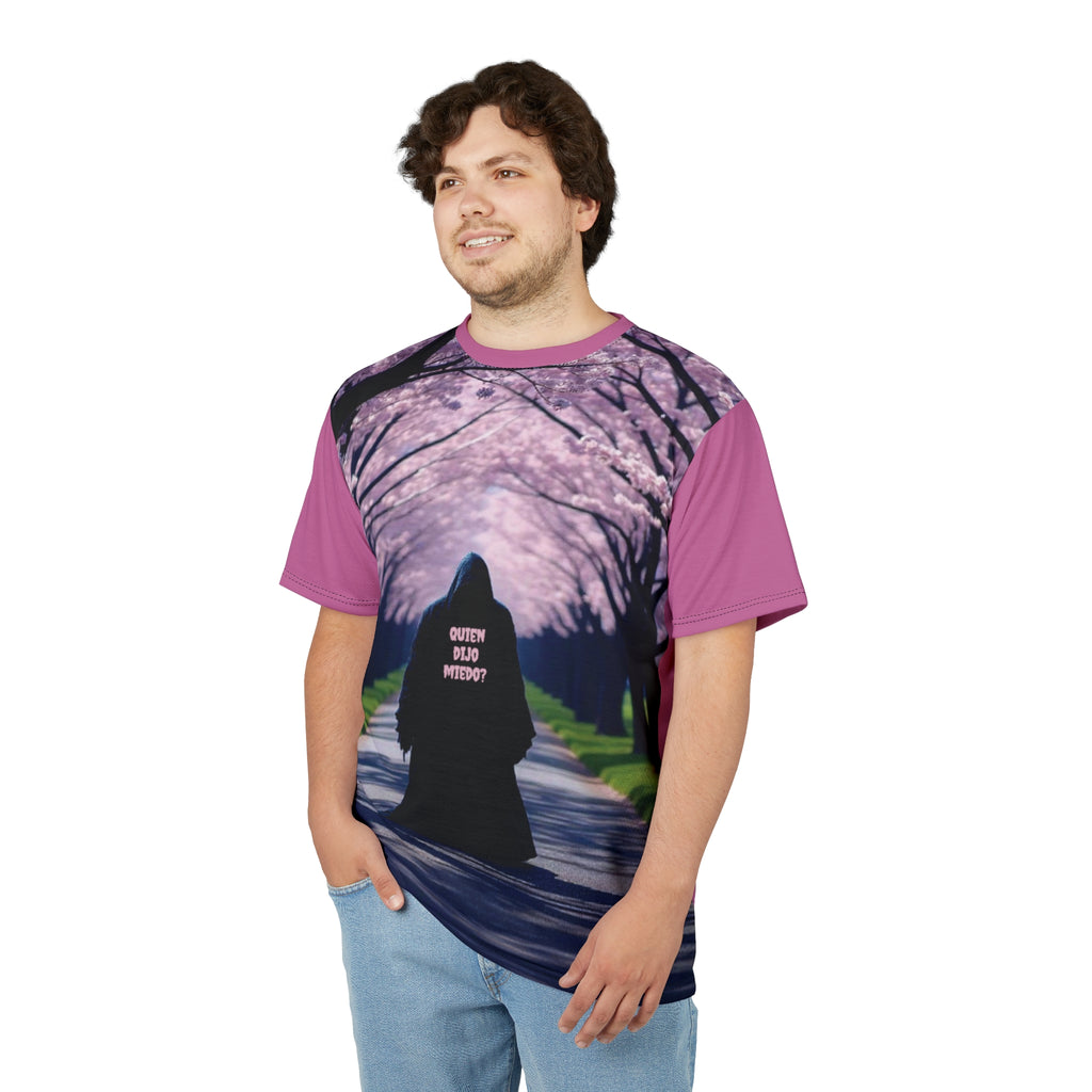 Mystical Forest Unisex Tee - Nature-Inspired AOP Shirt with Inspiring Quote