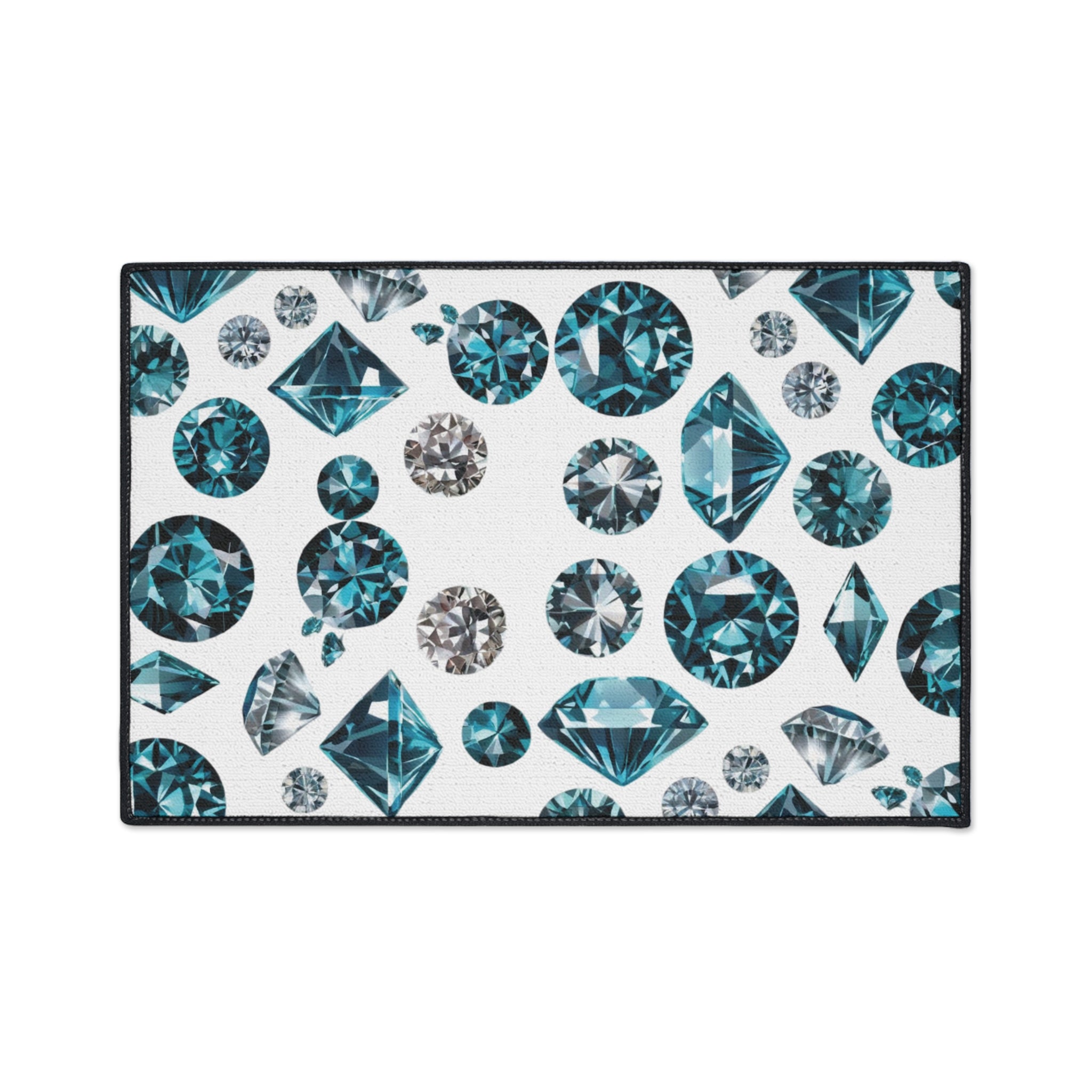 Floor Mat - Beautiful Diamond Design - White Background - Gift Giving Idea