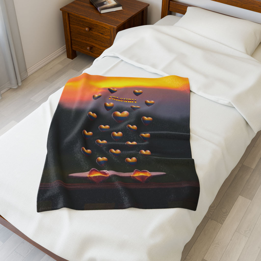 Manta de terciopelo de Colombia. Ideal para regalar.
