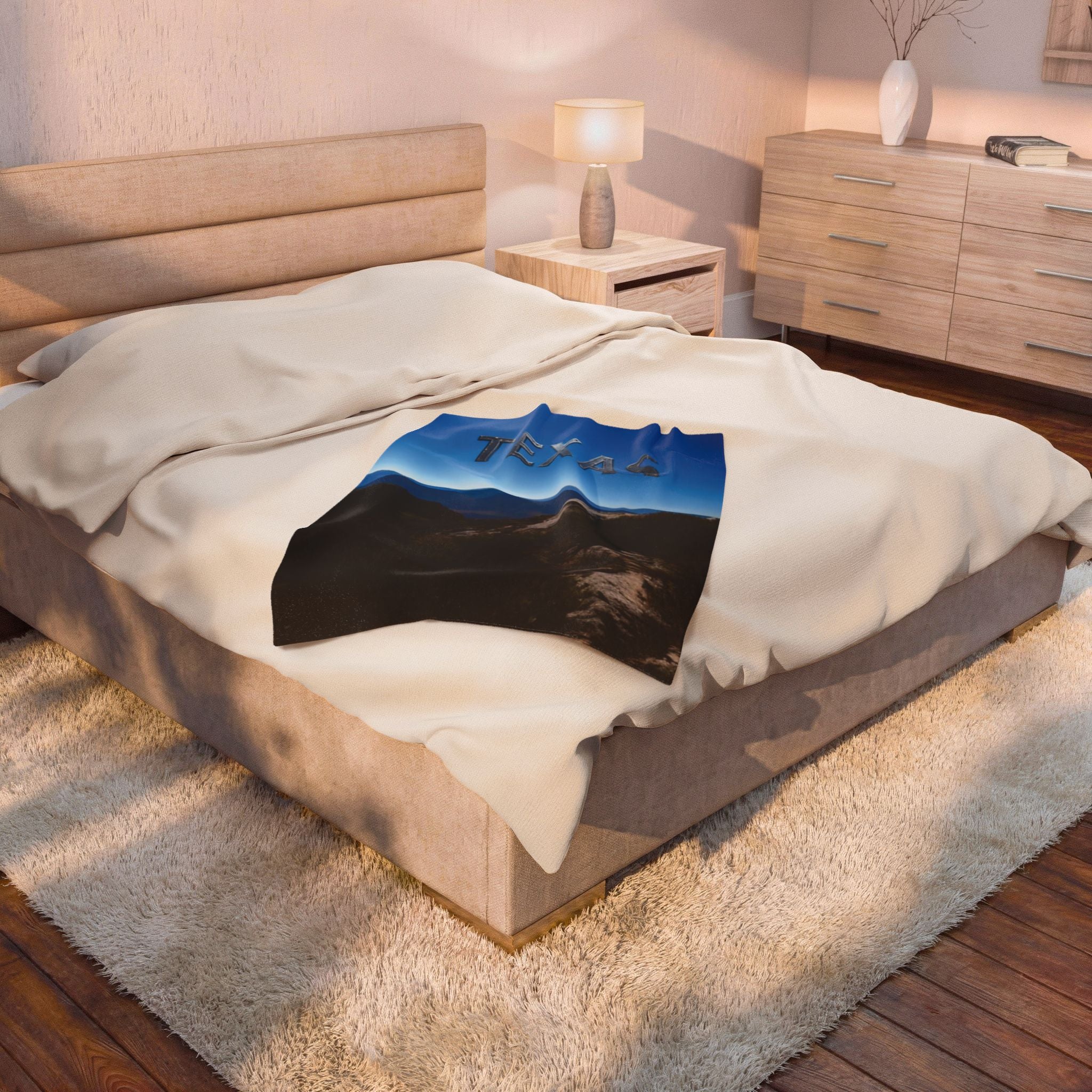Texas Velveteen Plush Blanket, Cozy Throw for Home Decor, Perfect Gift for Texas Lovers, Travel Souvenir, Warm and Soft 