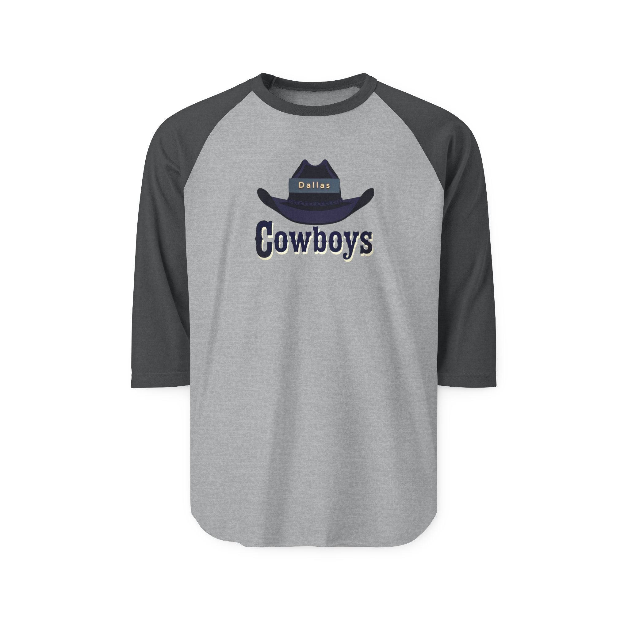 Cowboys Unisex Three-Quarter Sleeve Raglan Shirt, Western Tee, Casual Outfit, Game Day Apparel, for Gift 