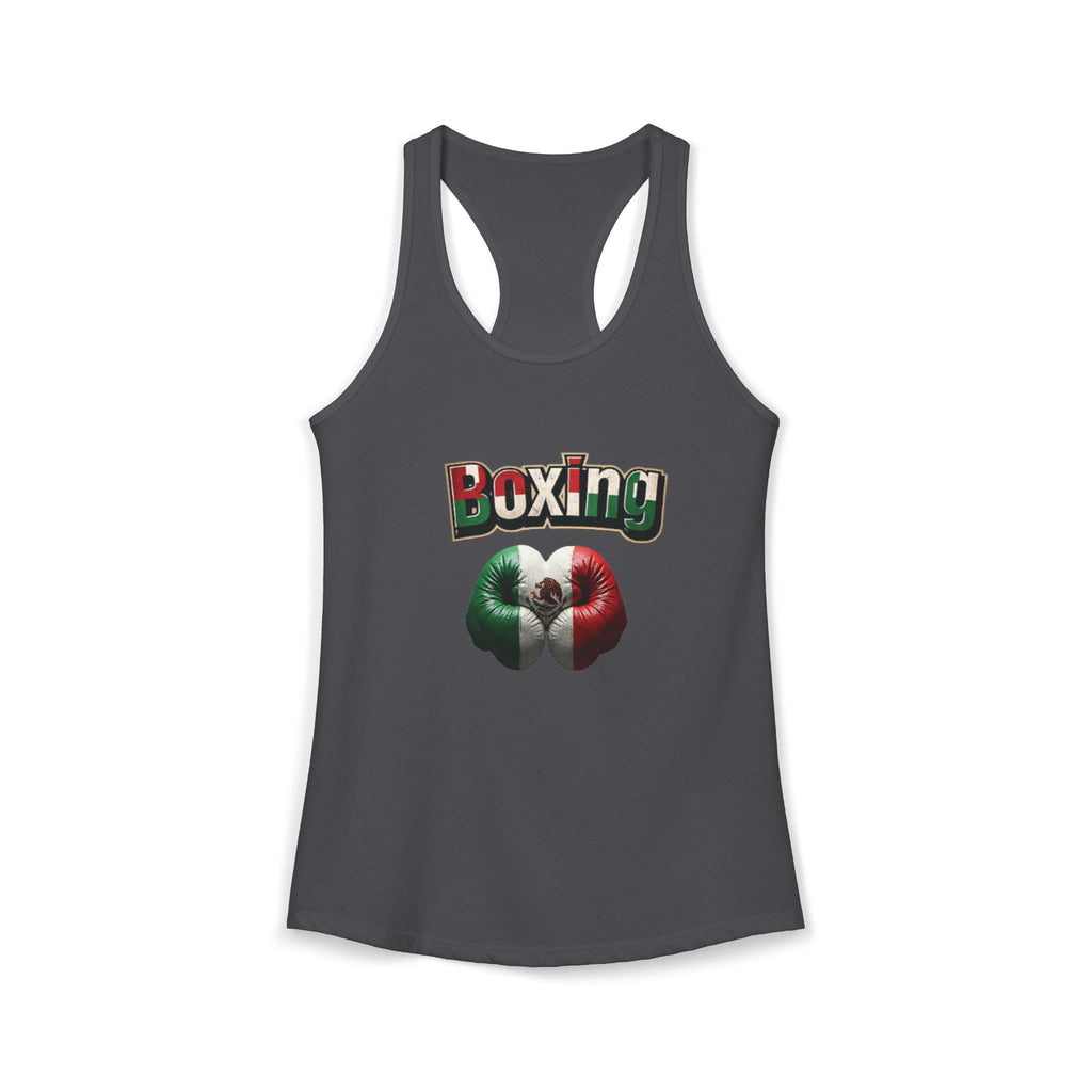 Camiseta sin mangas con espalda deportiva para mujer con temática de boxeo: perfecta para entusiastas del deporte