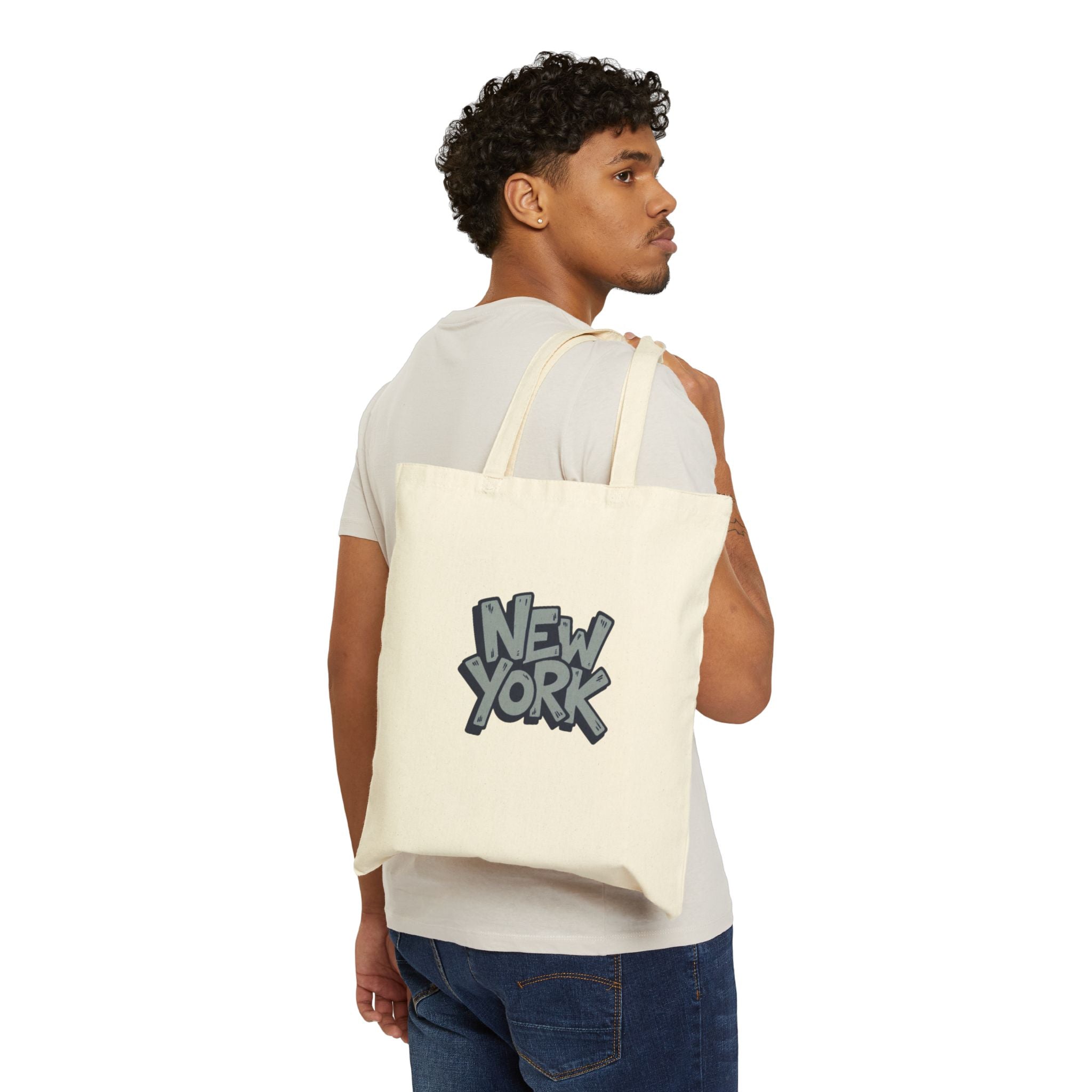 New York Graffiti Cotton Tote Bag