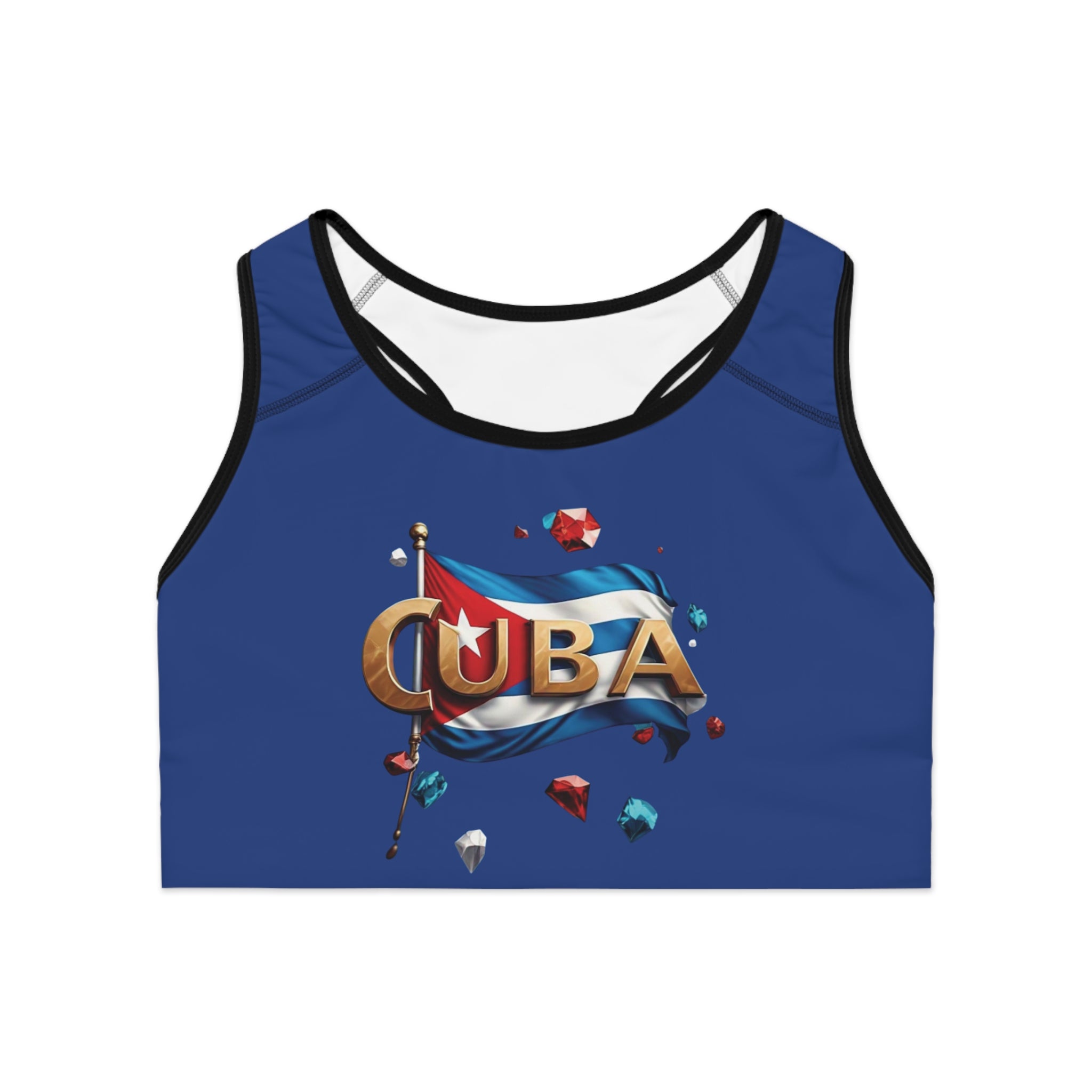 Sujetador deportivo con la bandera de Cuba