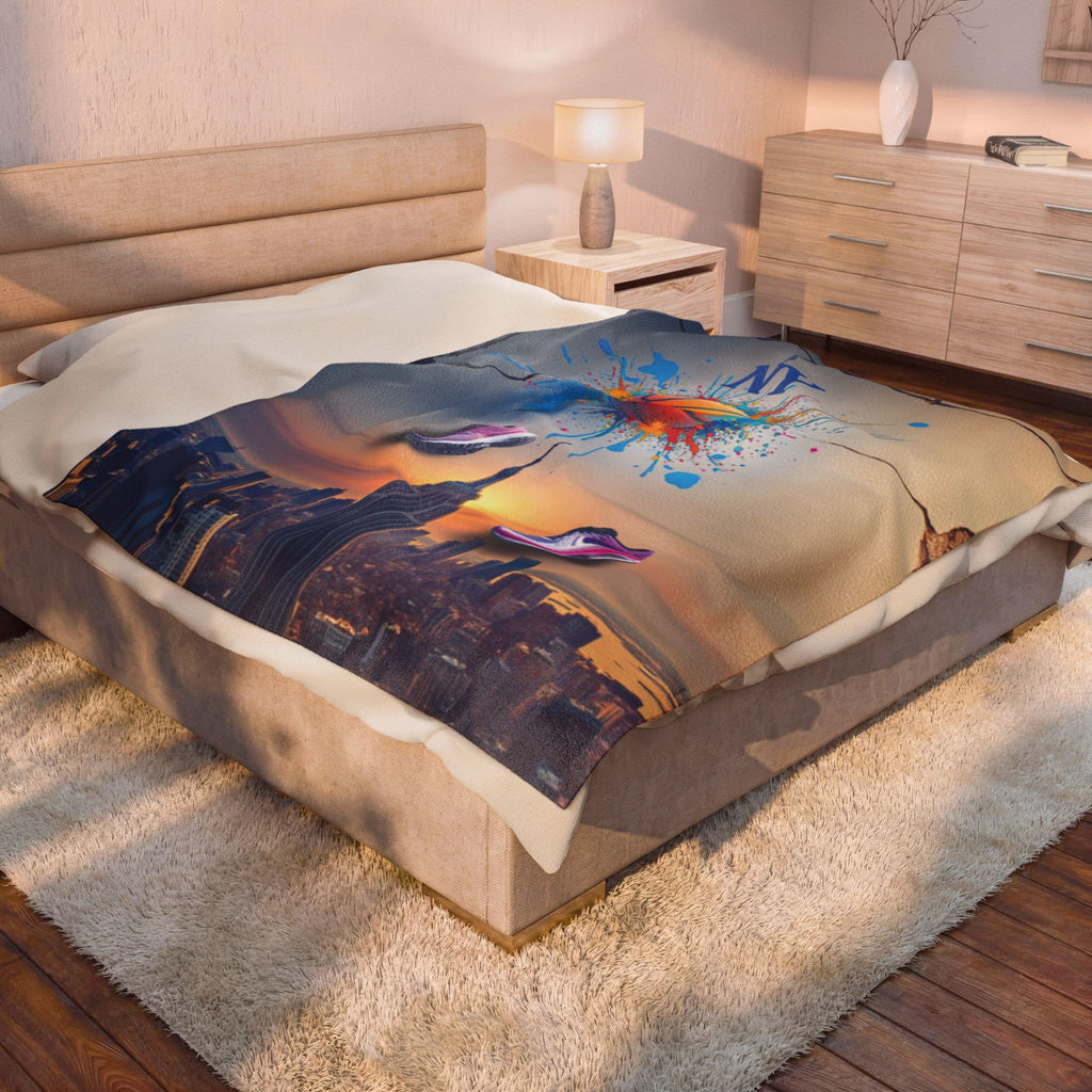 Urban Basketball Velveteen Plush Blanket