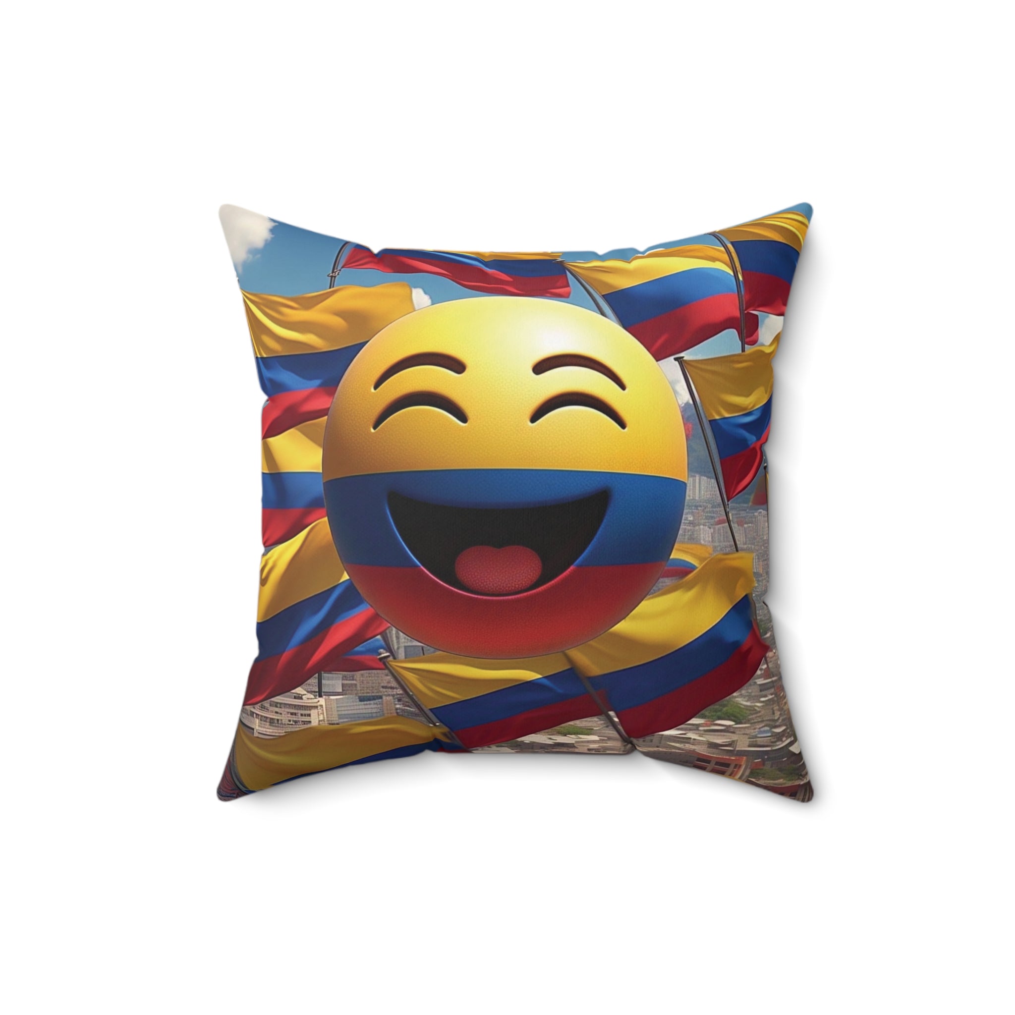Almohada decorativa emoji colombiana: ¡ilumina tu hogar!