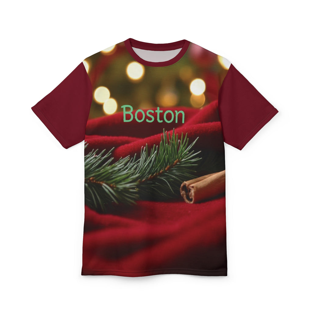 Festive Holiday Tee, Christmas Gift Shirt, Customizable Graphic Tee, Unisex Holiday Apparel, Boston Christmas Style Shirt