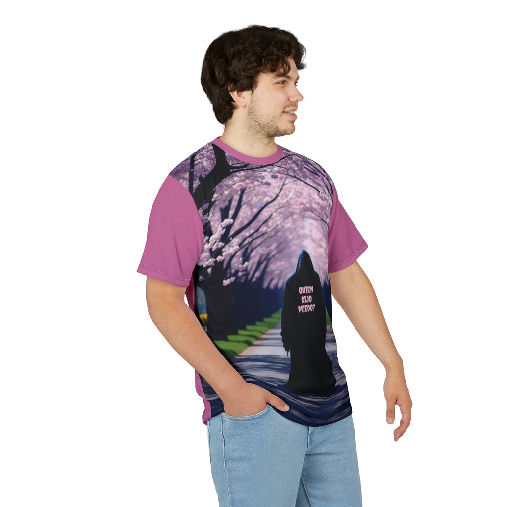 Mystical Forest Unisex Tee - Nature-Inspired AOP Shirt with Inspiring Quote