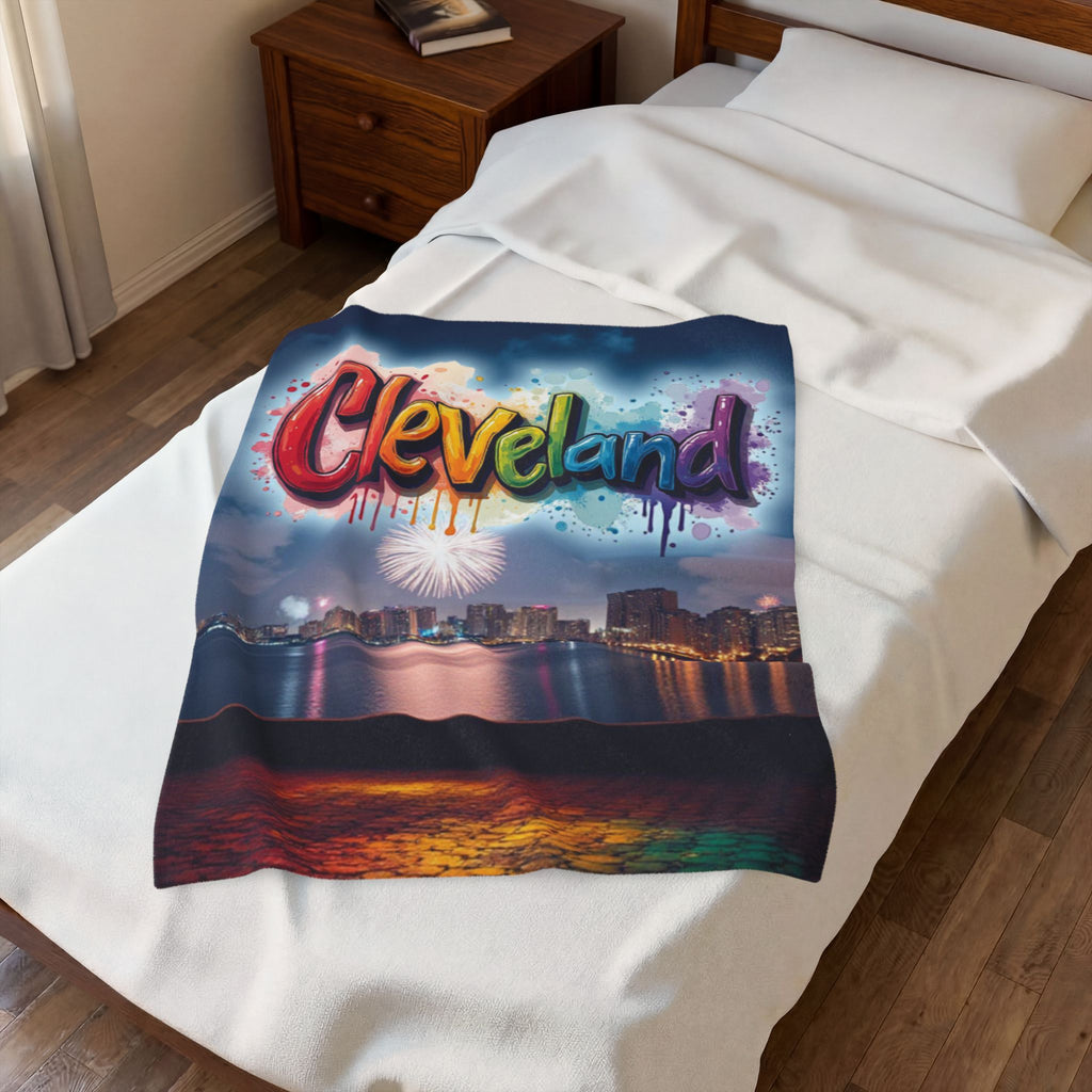 Cleveland Colorful Velveteen Plush Blanket