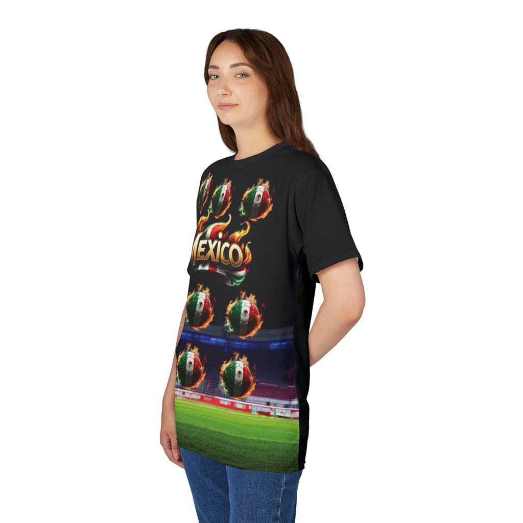 Camiseta "México Fuego Futbolero" - Balones Ardientes y Pasión Tricolor