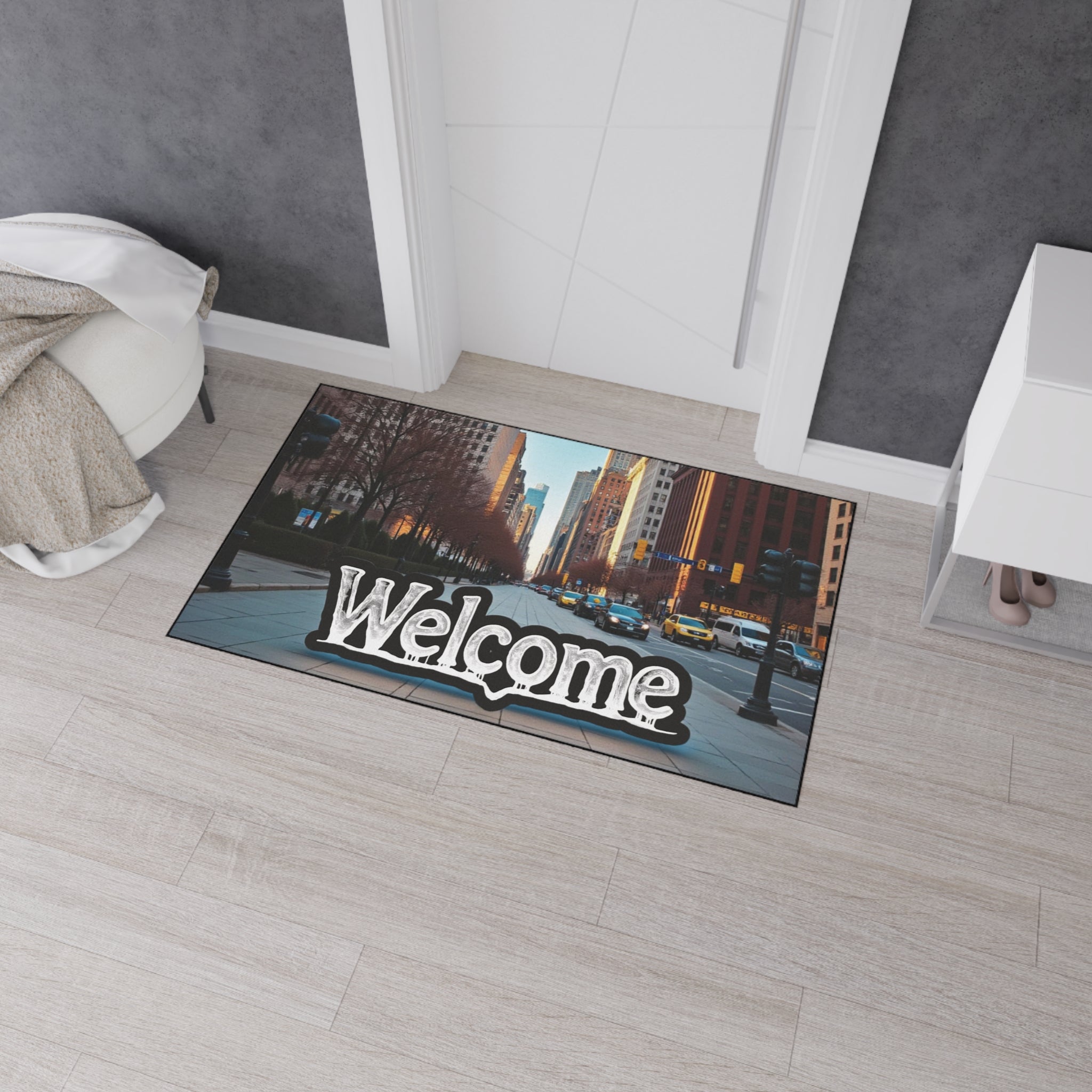 Charming Welcome Floor Mat for Home Entryway, Heavy Duty Exterior Doormat, Perfect for Housewarming Gifts, Seasonal Decor, [...] 