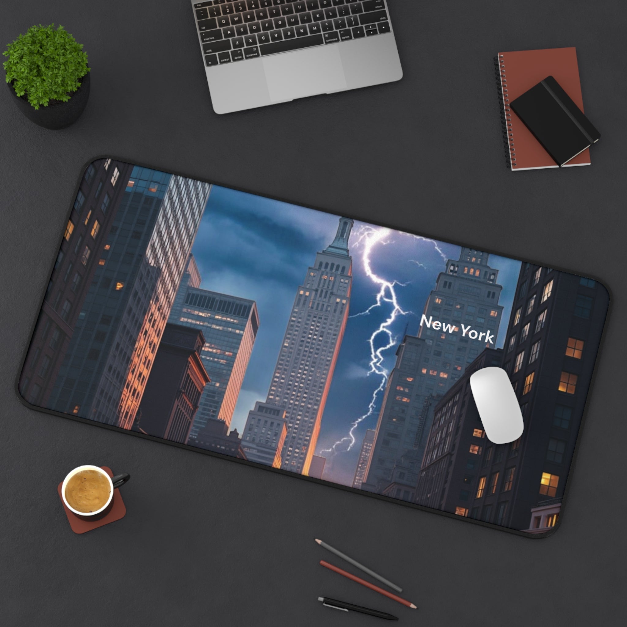 Desk Mat - Cute New York City Image Desk Pad