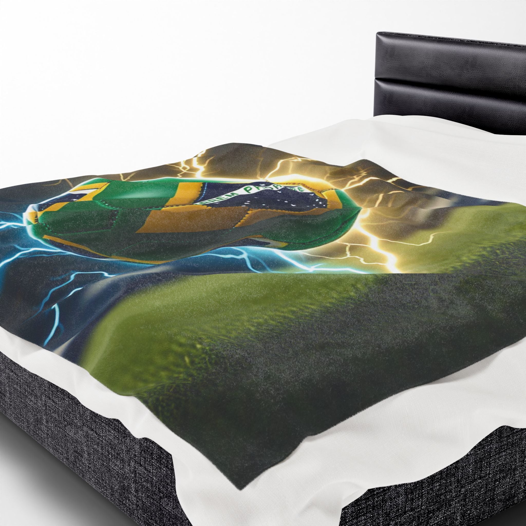 Cobertor de veludo de futebol