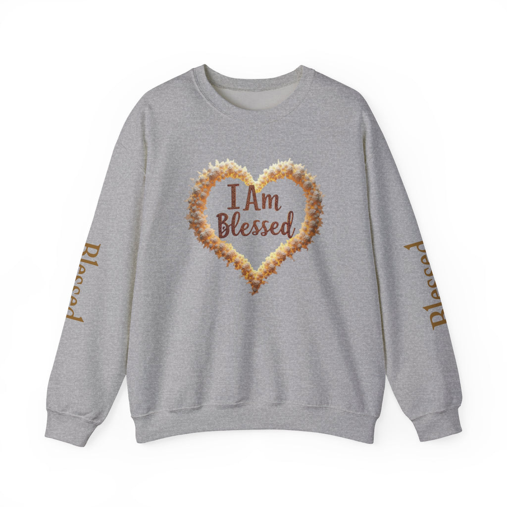 Unisex Heavy Blend™ Crewneck Sweatshirt with 'I Am Blessed' Design, Cozy Gift for Thanksgiving, Affirmation Apparel, Inspirational [...]