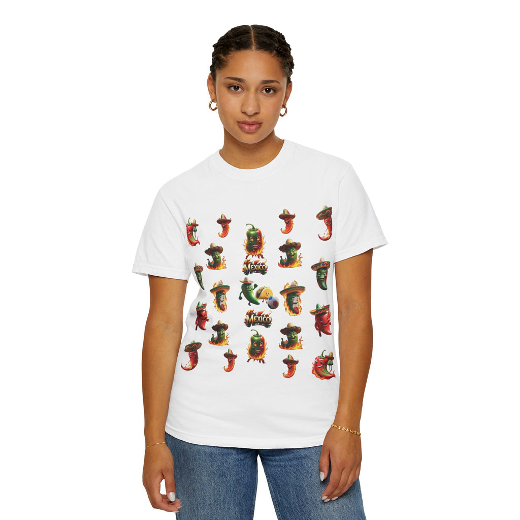 Unisex tie-dyed t-shirt with vibrant Mexican inspiration