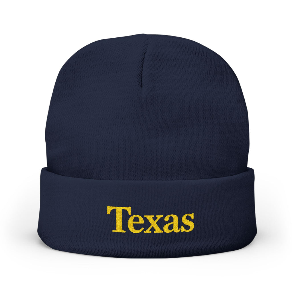 Cozy Texas Embroidered Knit Beanie, Winter Hat, Gifts for Texans, Outdoor Accessories, Casual Fashion