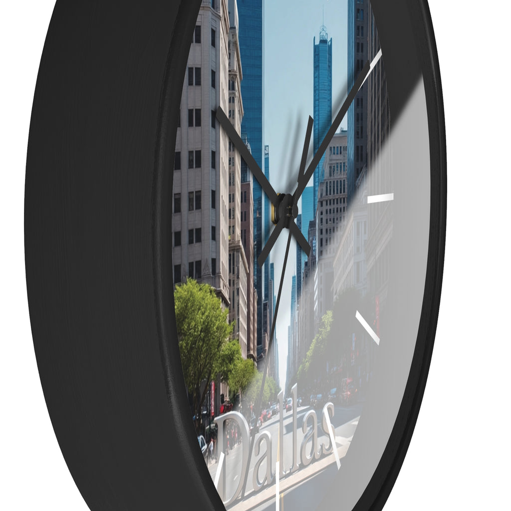 Dallas Cityscape Wall Clock - Urban Home Decor, Modern Wall Art, Gift for City Lovers, Office Decor, Dallas Souvenir