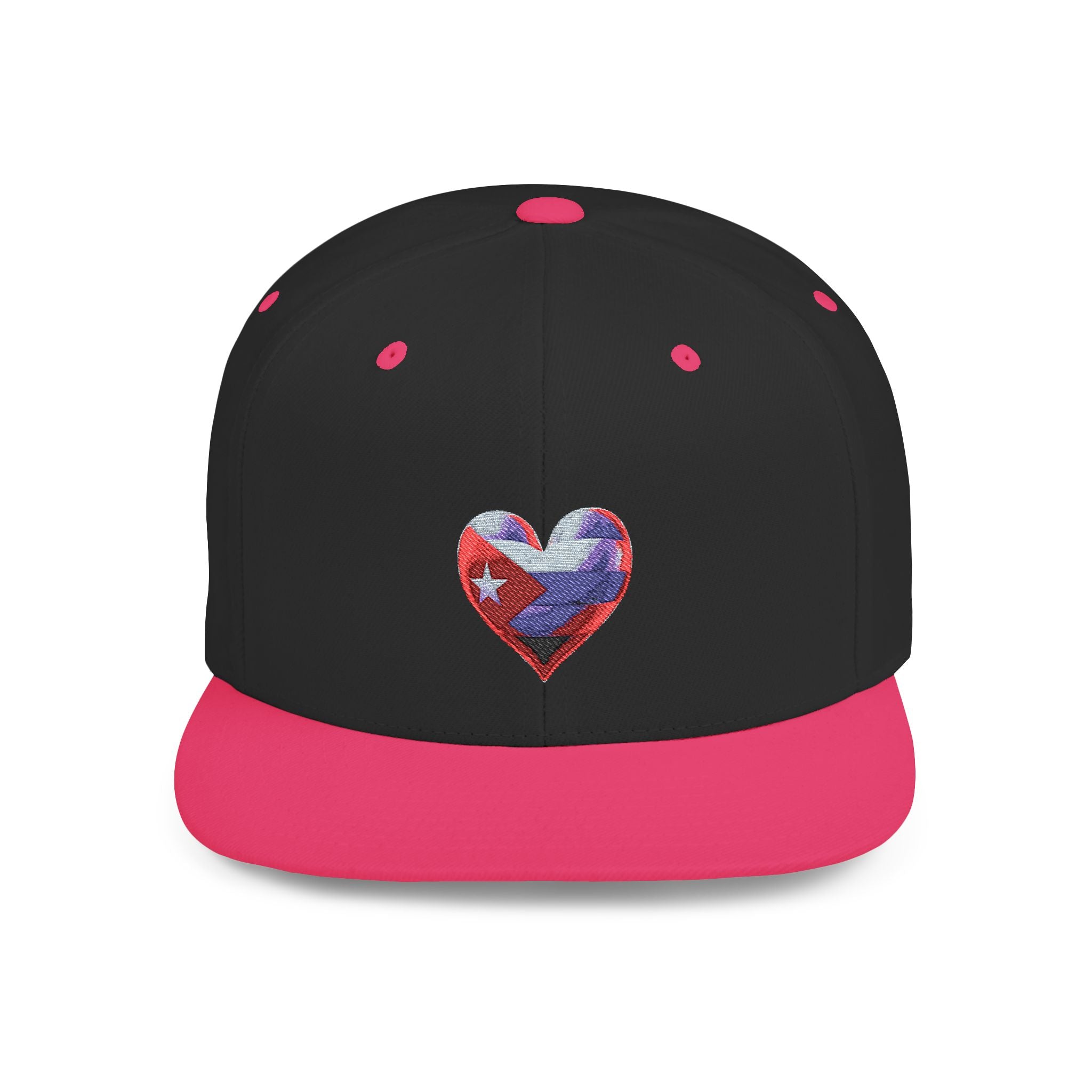 Gorra Snapback con diseño de corazón y bandera cubana - Talla para adultos