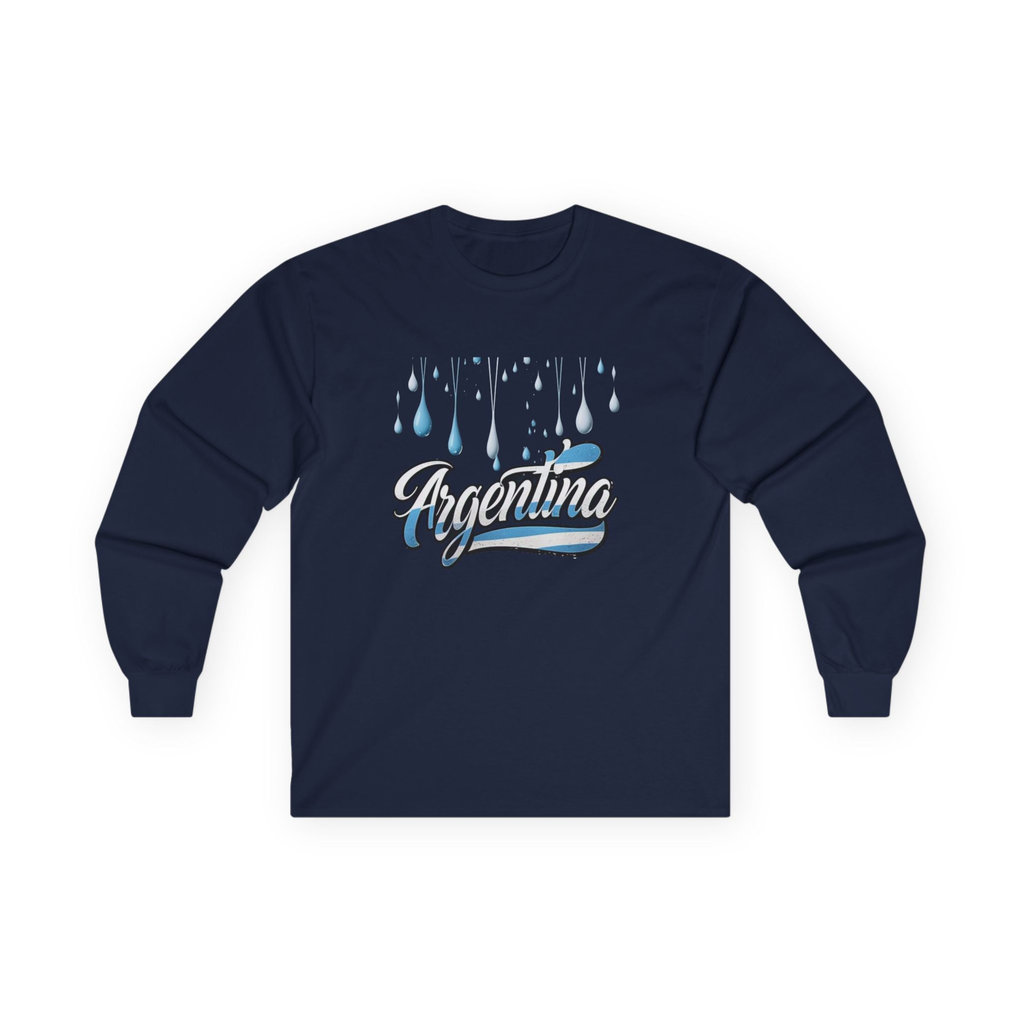 Camiseta de manga larga con gotas de lluvia de Argentina
