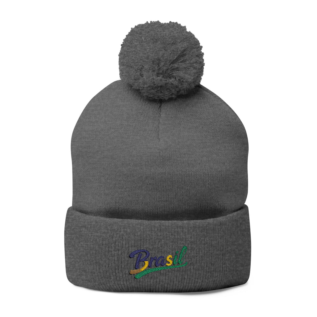 Gorro bordado com pompom