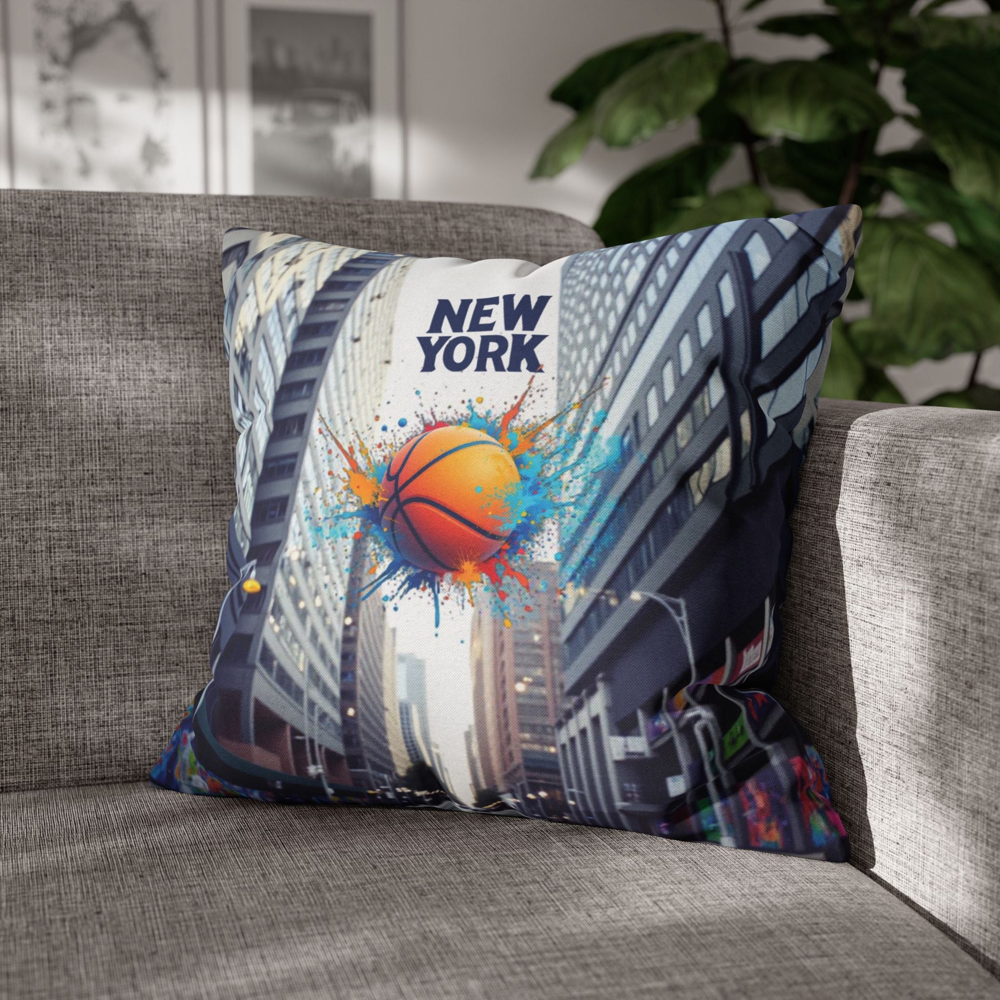 New York Basketball Square Pillowcase