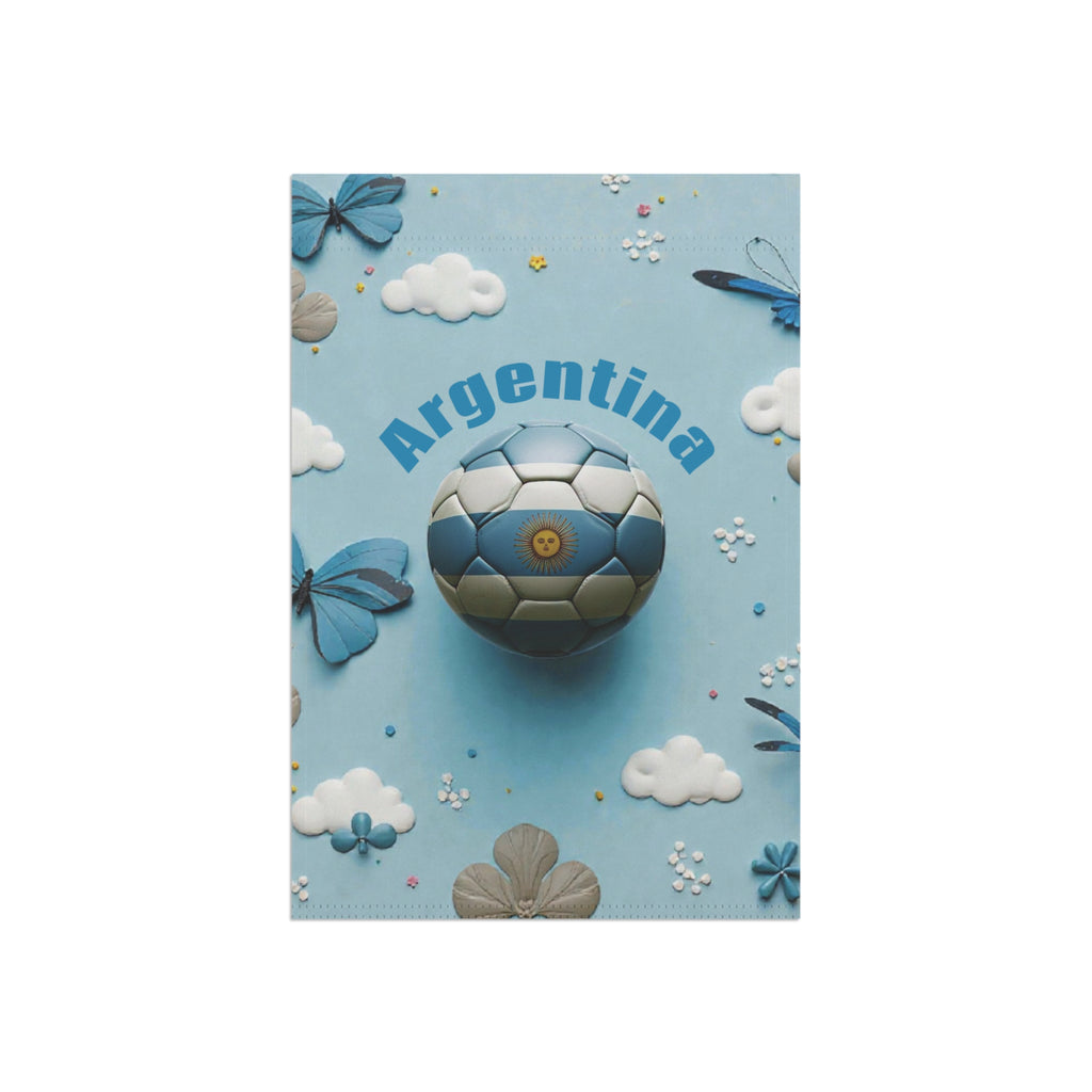 Argentina Soccer Garden Flag — Decorative Lawn Banner with Football Design